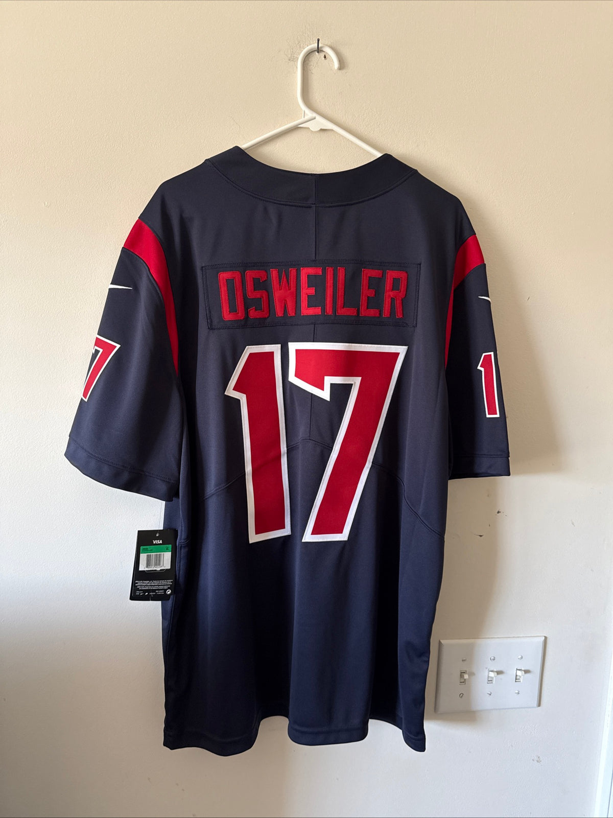 Men's Nike Brock Osweiler #17 Houston Texans Color Rush Vapor Lmtd Jersey Sz XL