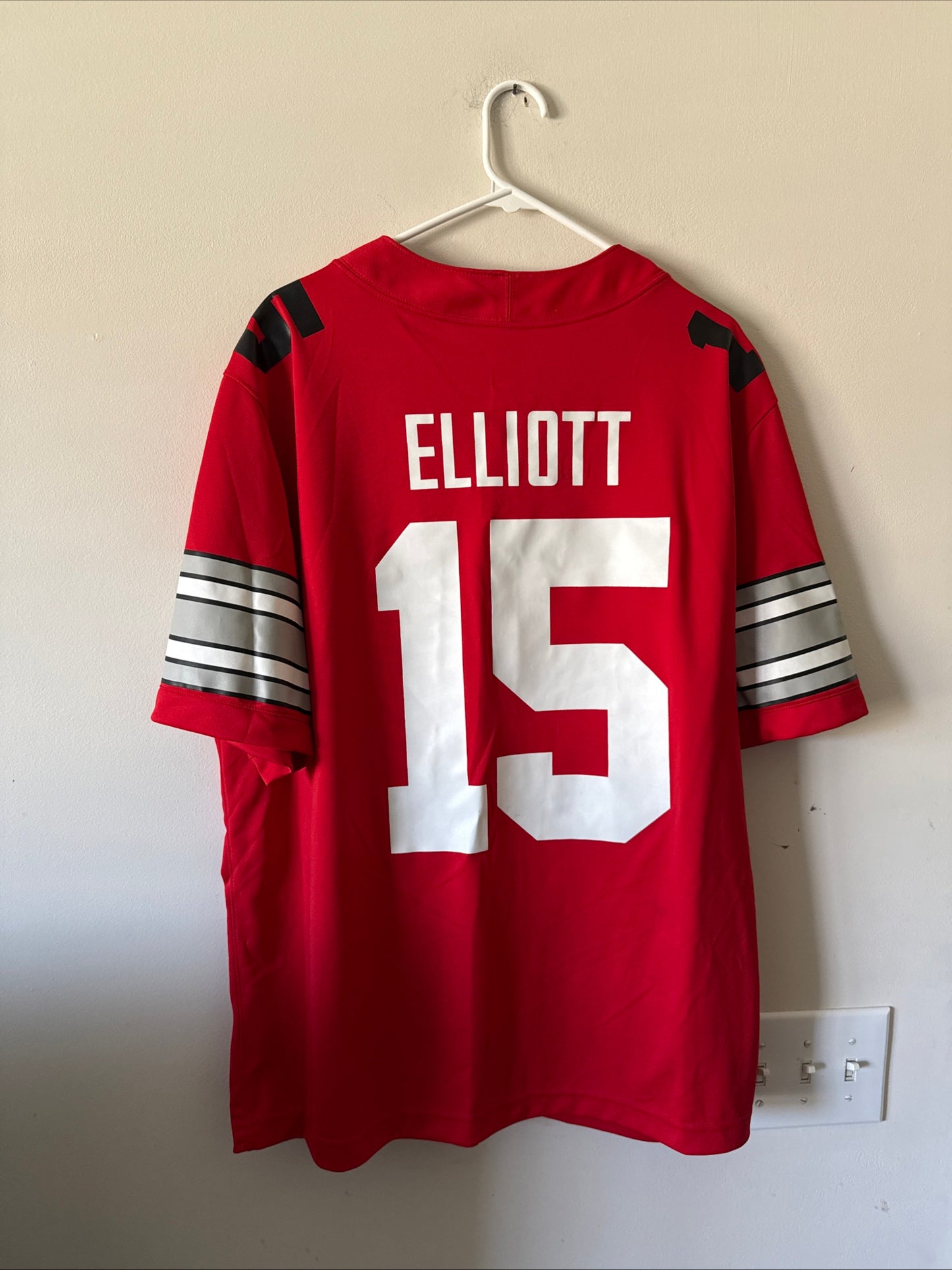 Men's Nike Ezekiel Elliott #15 Ohio State Buckeyes NCAA Jersey Sz XL - Red RARE