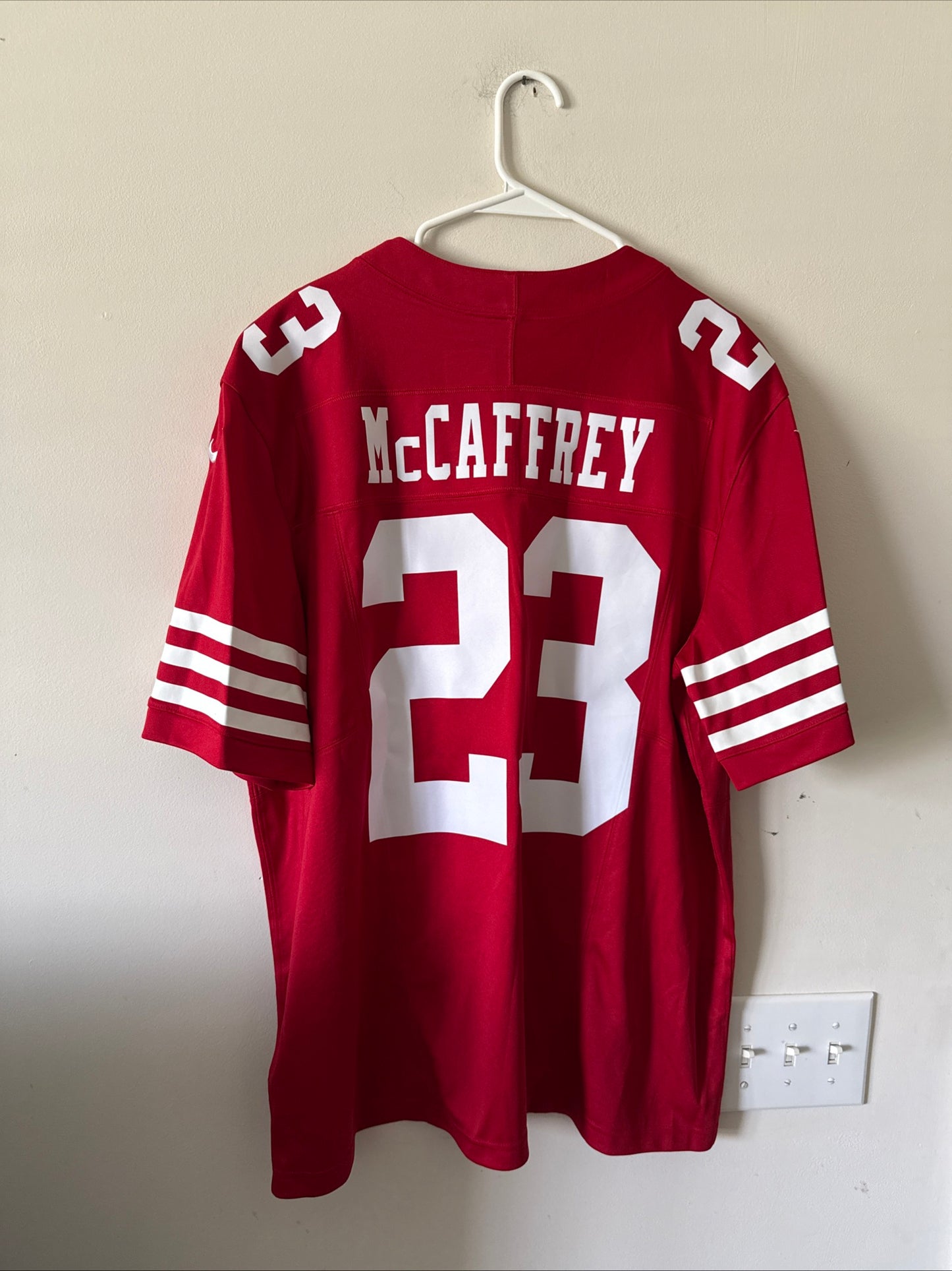 Men’s Nike Christian McCaffrey #23 SF 49ers Vapor Lmtd NFL Jersey Sz XL - RARE