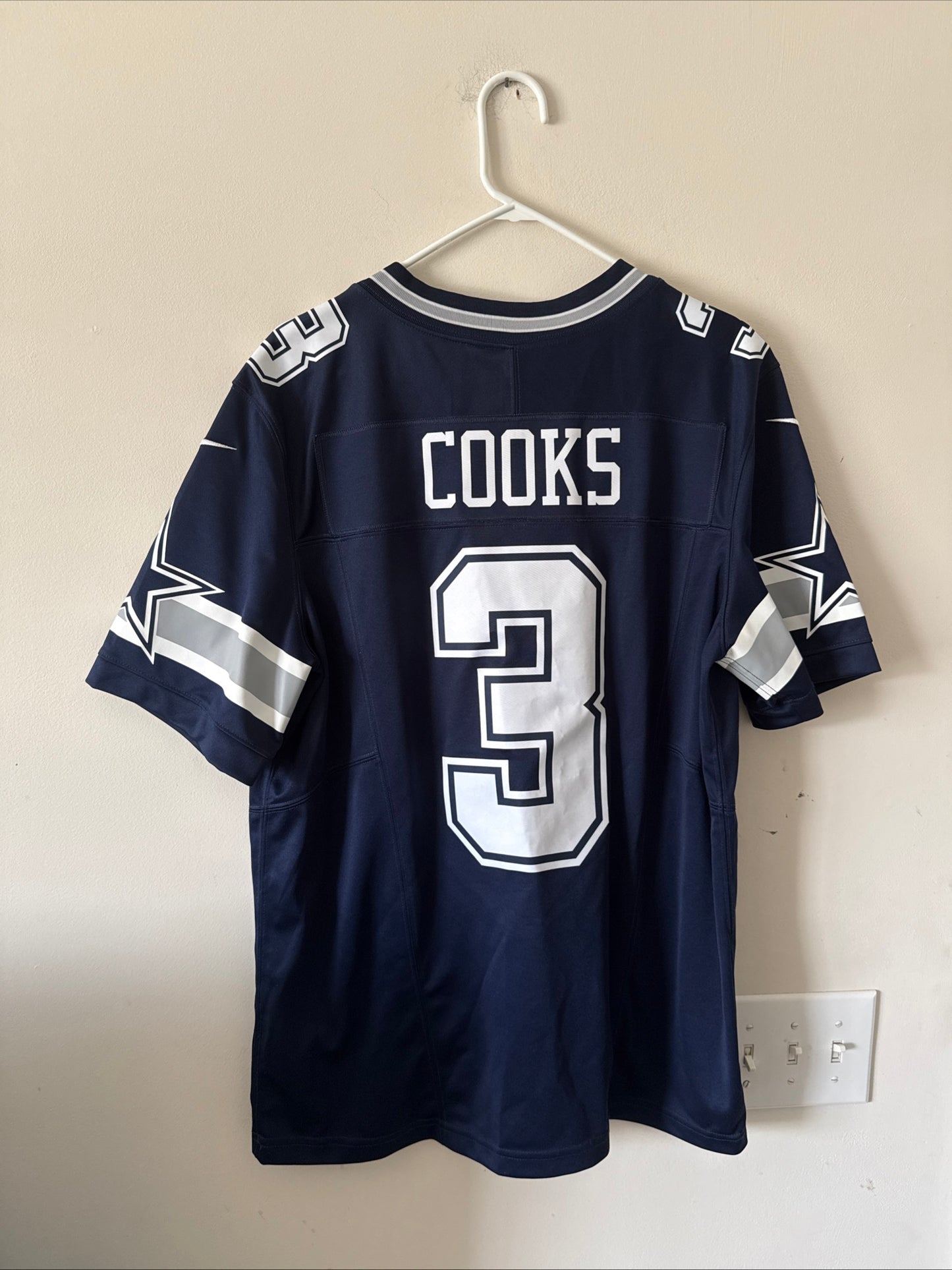 Men's Nike Brandin Cooks #3 Dallas Cowboys Vapor Limited NFL Jersey Sz L - RARE
