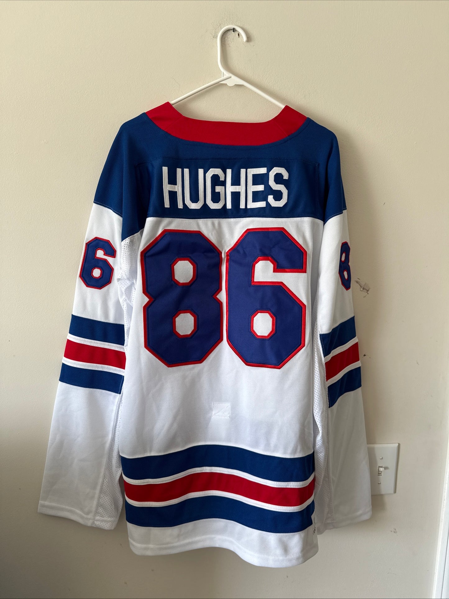Men’s Nike Jack Hughes #86 Team USA Hockey Jersey 2026 Olympics Sz XL White RARE