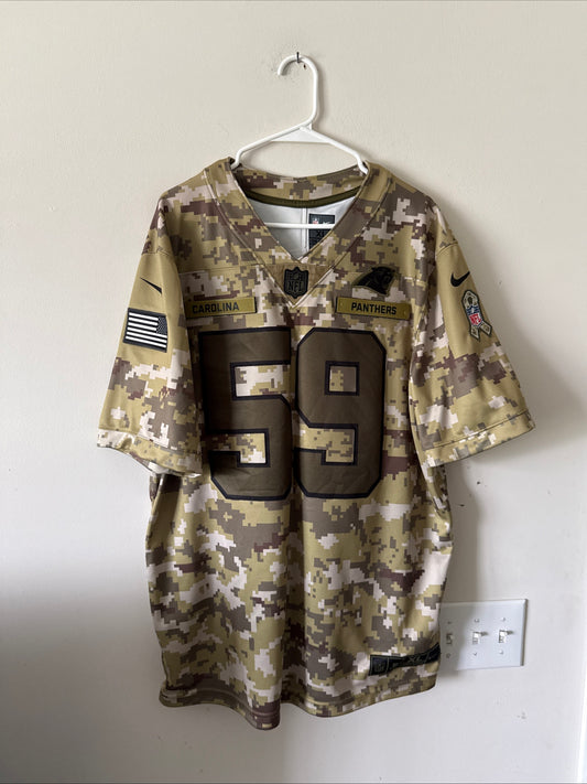 Men’s Nike Luke Kuechly #59 Panthers Salute To Service NFL Jersey Sz XL - RARE