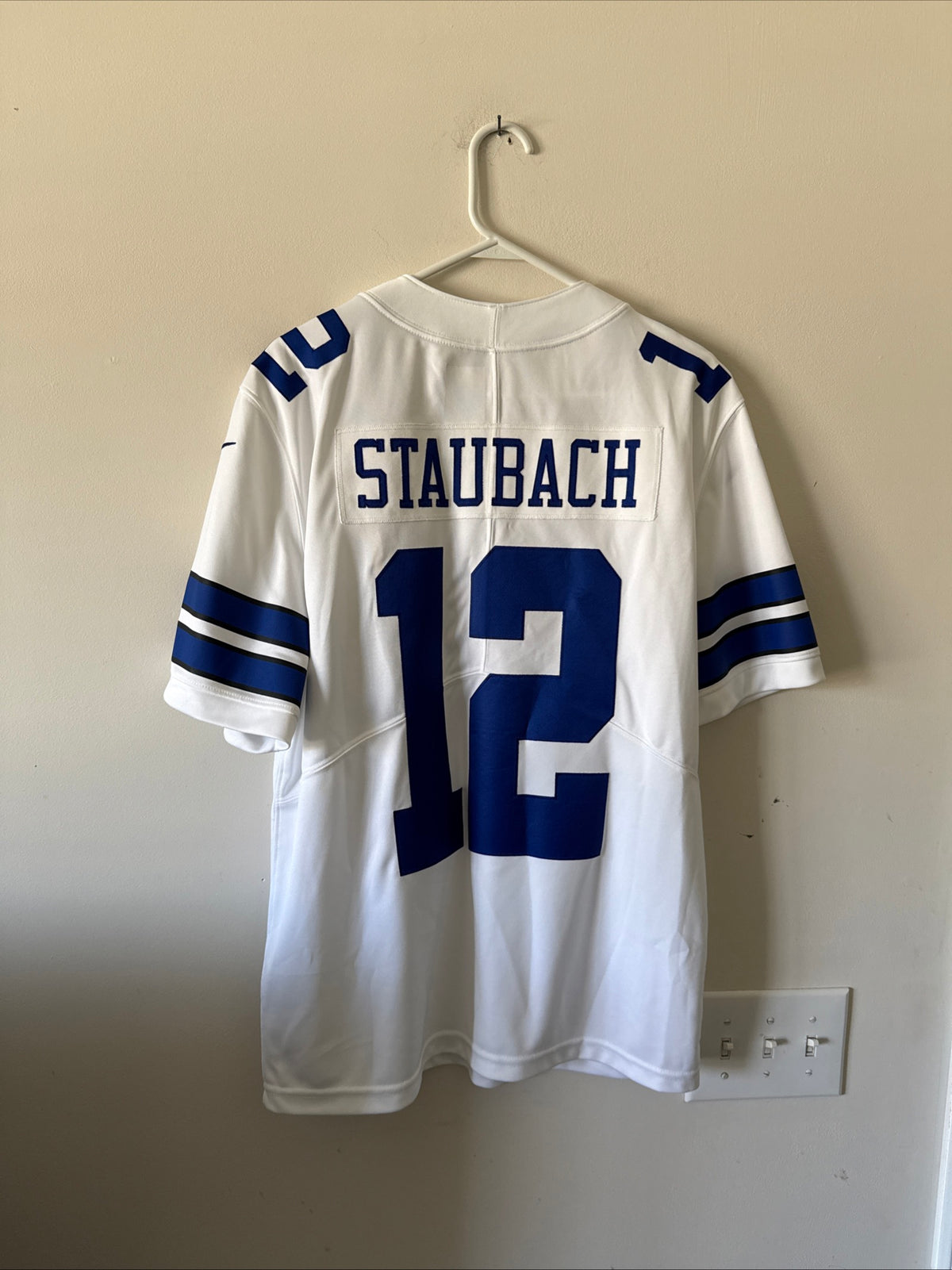 Men's Nike Roger Staubach #12 Dallas Cowboys Vapor Lmtd Jersey Sz L - White RARE