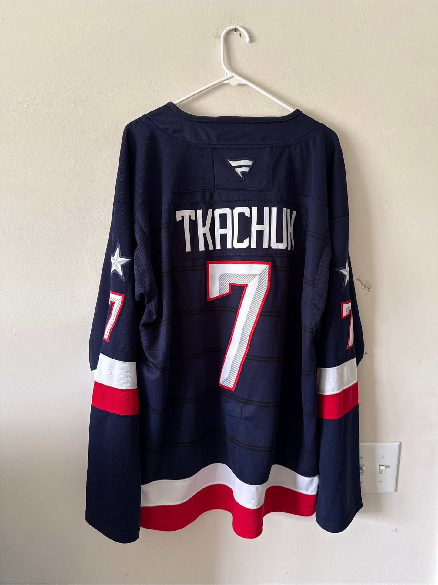 Men’s Fanatics Brady Tkachuk #7 Team USA 4 Nations Face-Off Jersey Sz 54 RARE