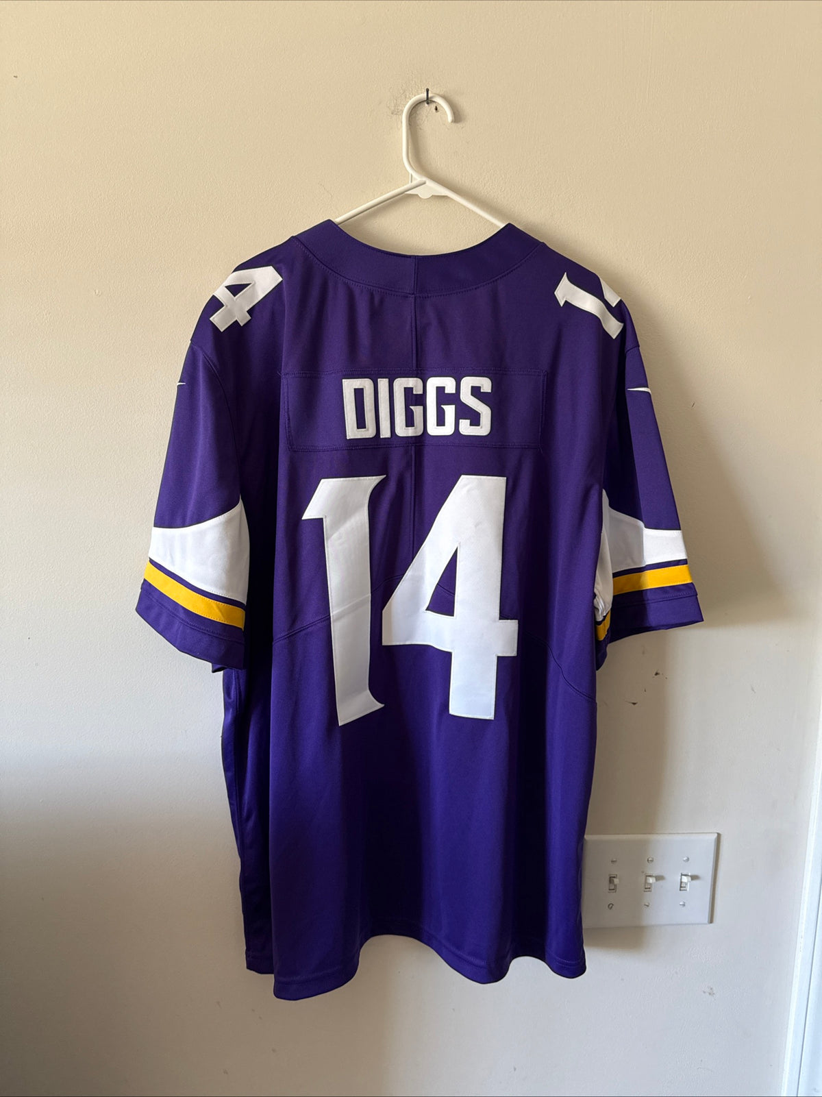 Men's Nike Stefon Diggs #14 Minnesota Vikings NFL 100 Vapor Lmtd Jersey Sz 2XL