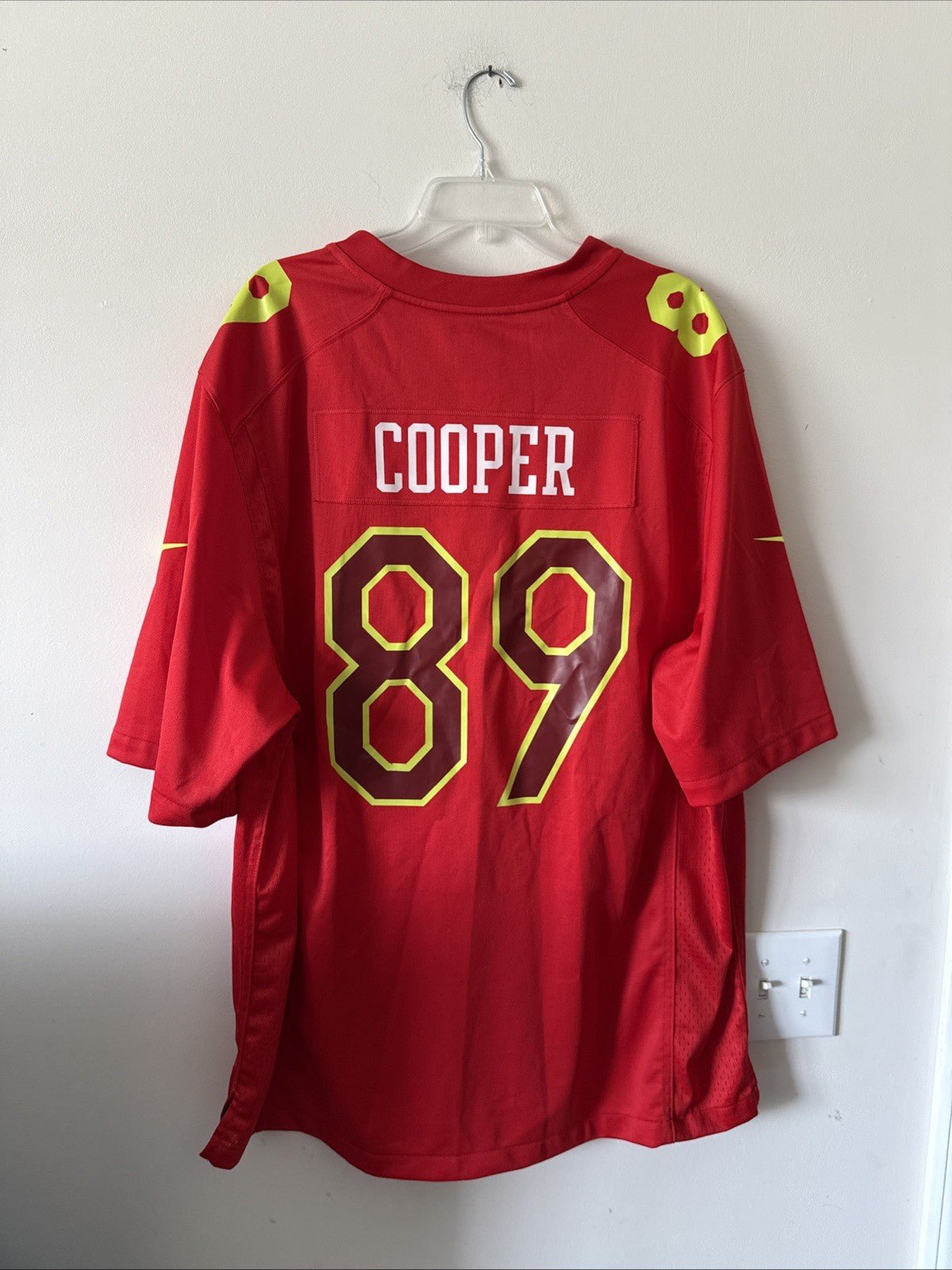 Men’s Nike Amari Cooper 89 Raiders 2017 Pro Bowl AFC Jersey Sz 2XL Red RARE - Kyle’s Football Cards