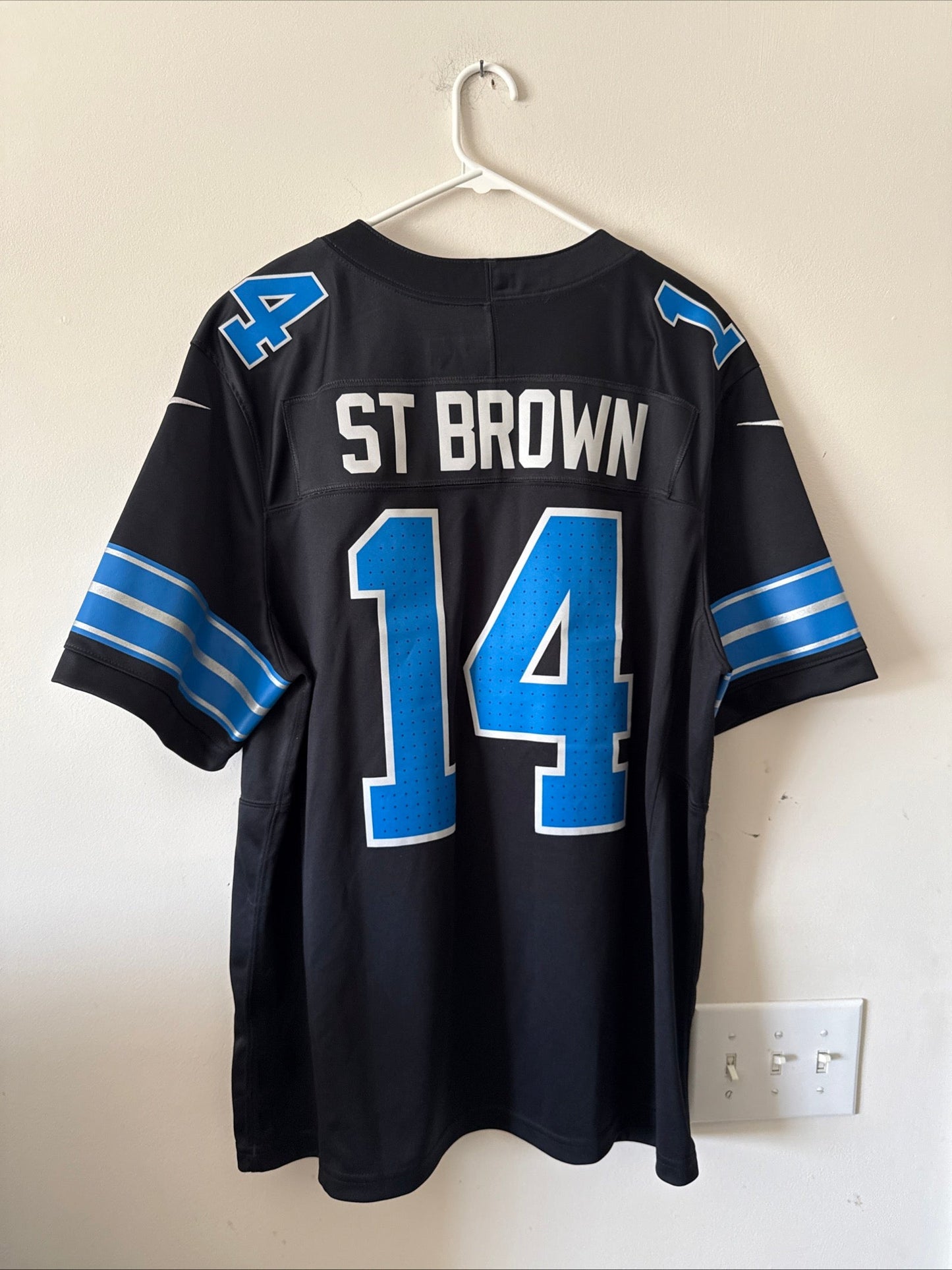 Men’s Nike Amon - Ra St. Brown 14 Detroit Lions 2nd Alt Vapor Lmtd Jersey Sz XL - Kyle’s Football Cards