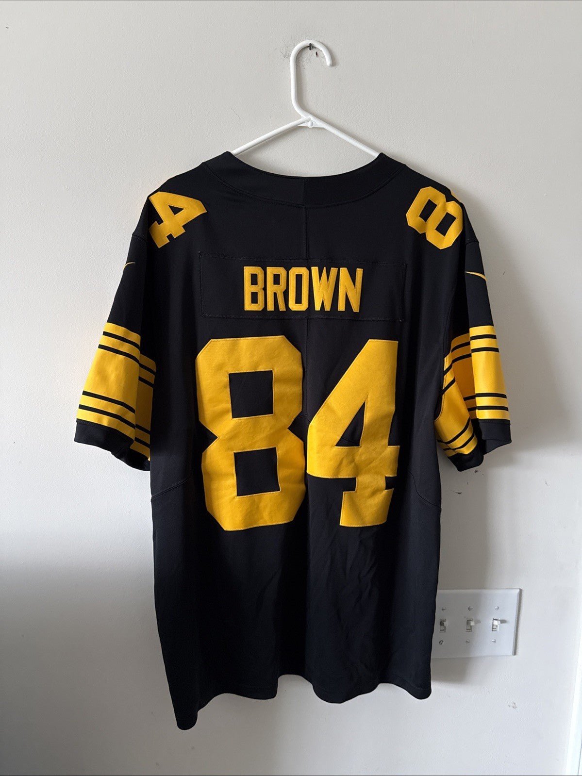 Men’s Nike Antonio Brown 84 Steelers Vapor Lmtd Color Rush Jersey Sz 2XL - RARE - Kyle’s Football Cards