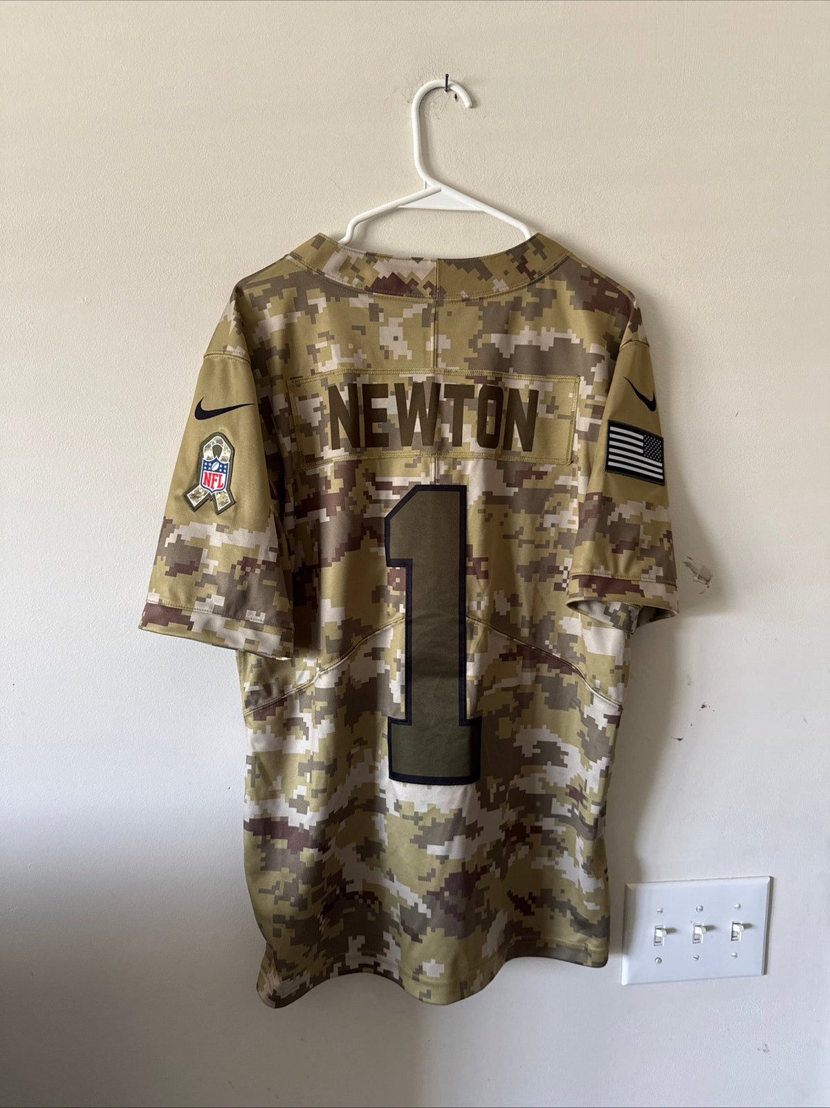 Men's Nike Cam Newton 1 Carolina Panthers Salute to Service Limited Jersey Sz M - Kyle’s Football Cards
