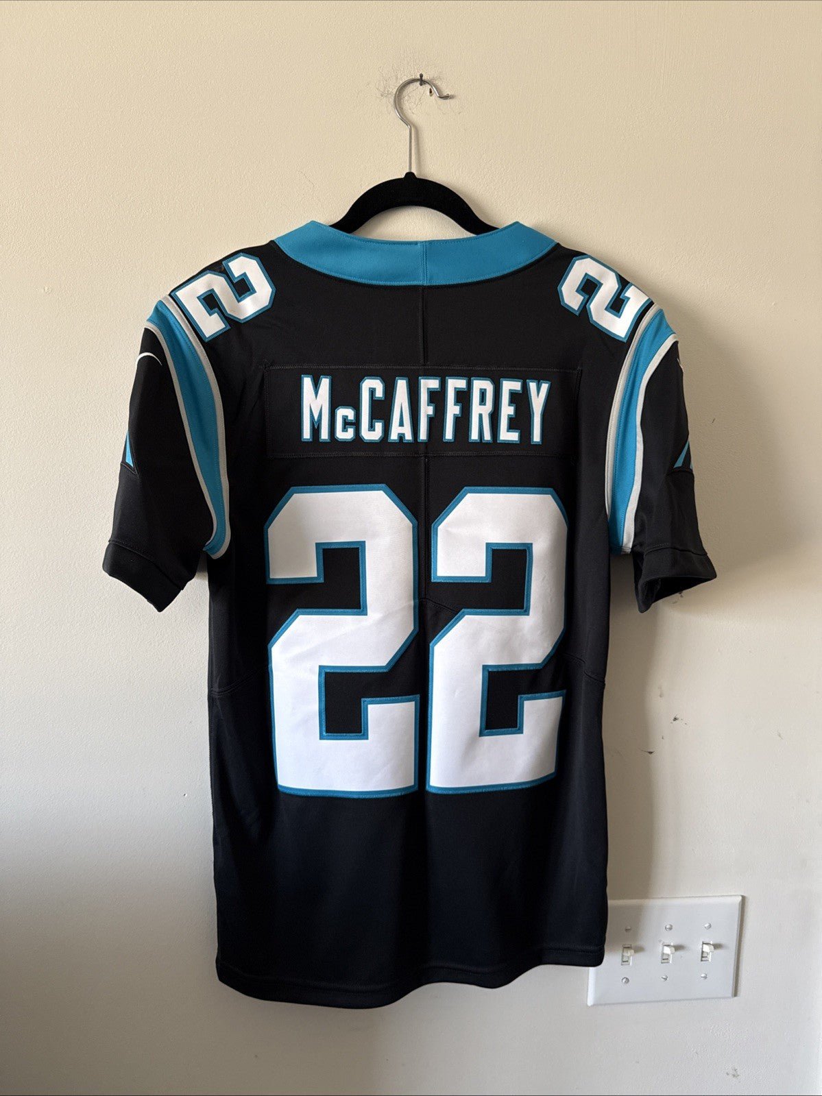 Men’s Nike CHRISTIAN MCCAFFREY 22 Carolina Panthers Vapor Lmtd Jersey Sz S RARE - Kyle’s Football Cards