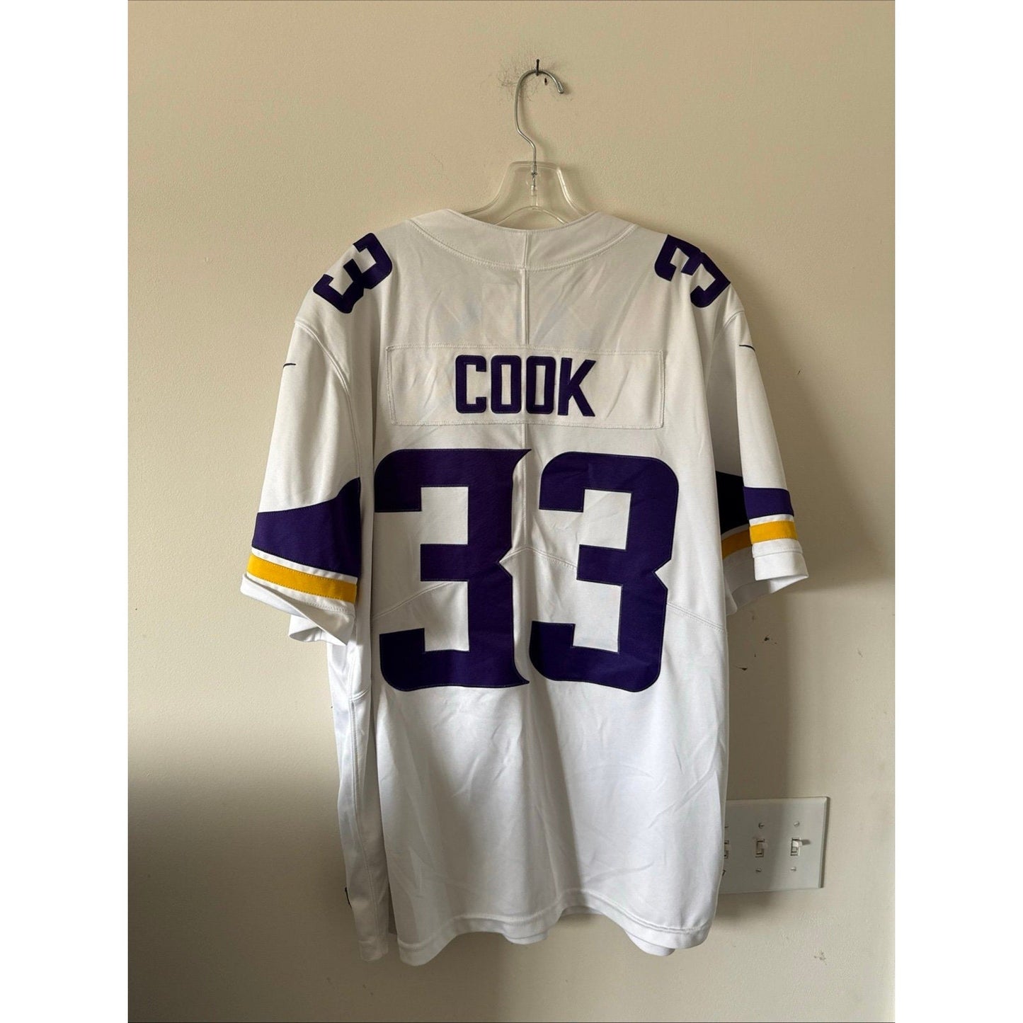 Men’s Nike DALVIN COOK 33 MINNESOTA VIKINGS Vapor Limited Jersey Sz 2XL White - Kyle’s Football Cards