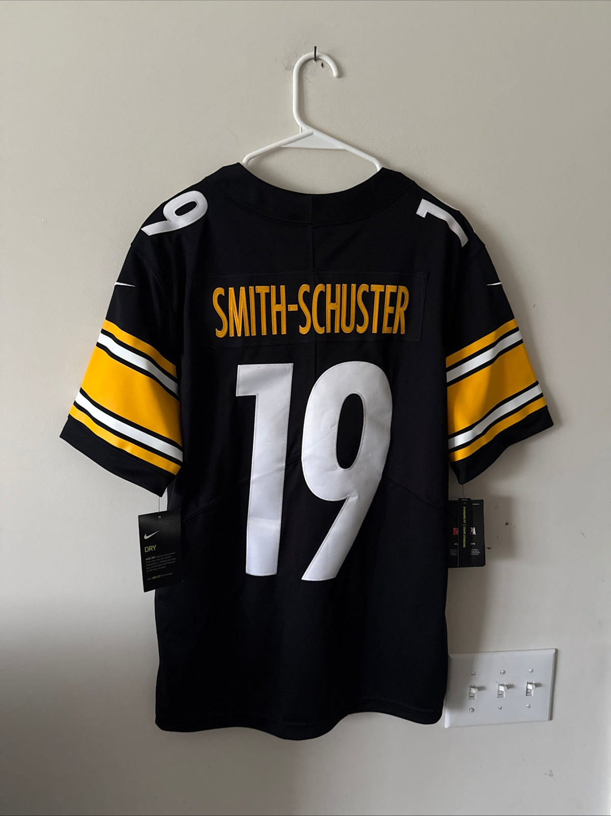 Men’s Nike Juju Smith-Schuster #19 Steelers NFL 100 Vapor Lmtd Jersey Sz M RARE - Kyle’s Football Cards