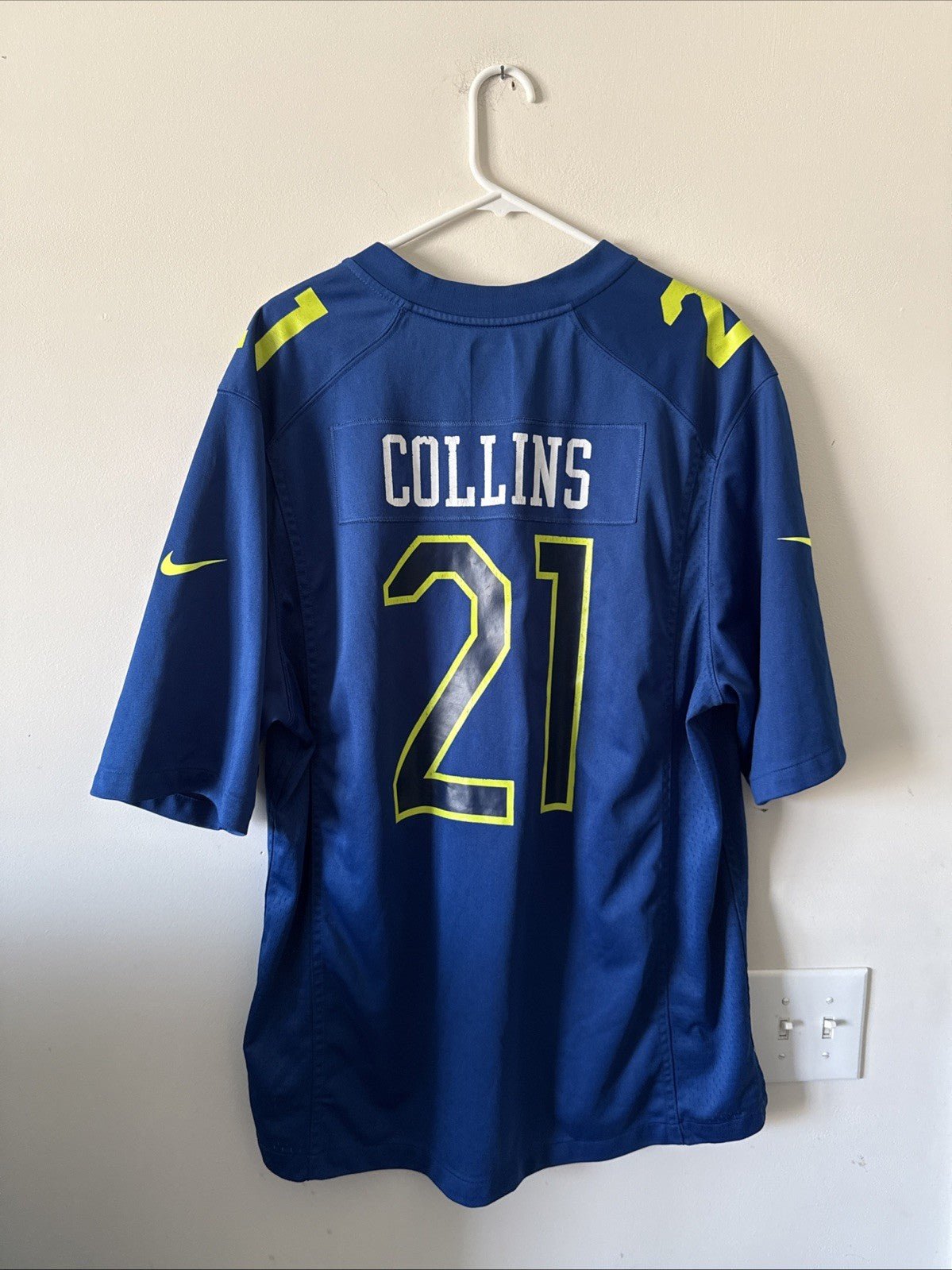Men’s Nike Landon Collins 21 NY Giants 2017 Pro Bowl NFC Jersey Sz XL Blue RARE - Kyle’s Football Cards