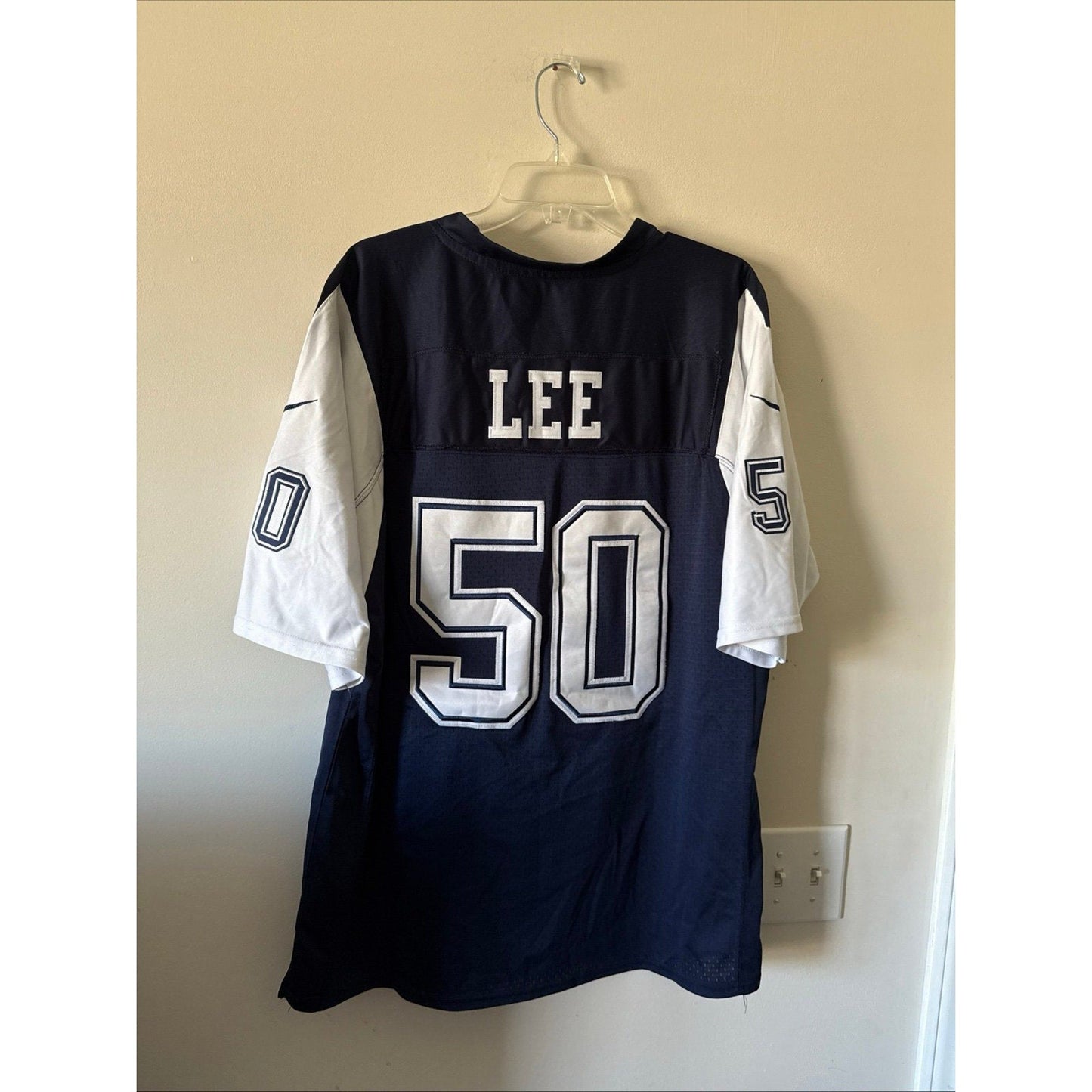 Men’s Nike NFL On Field Dallas Cowboys Jersey Sean Lee 50 Sewn Navy Blue Sz 44 - Kyle’s Football Cards