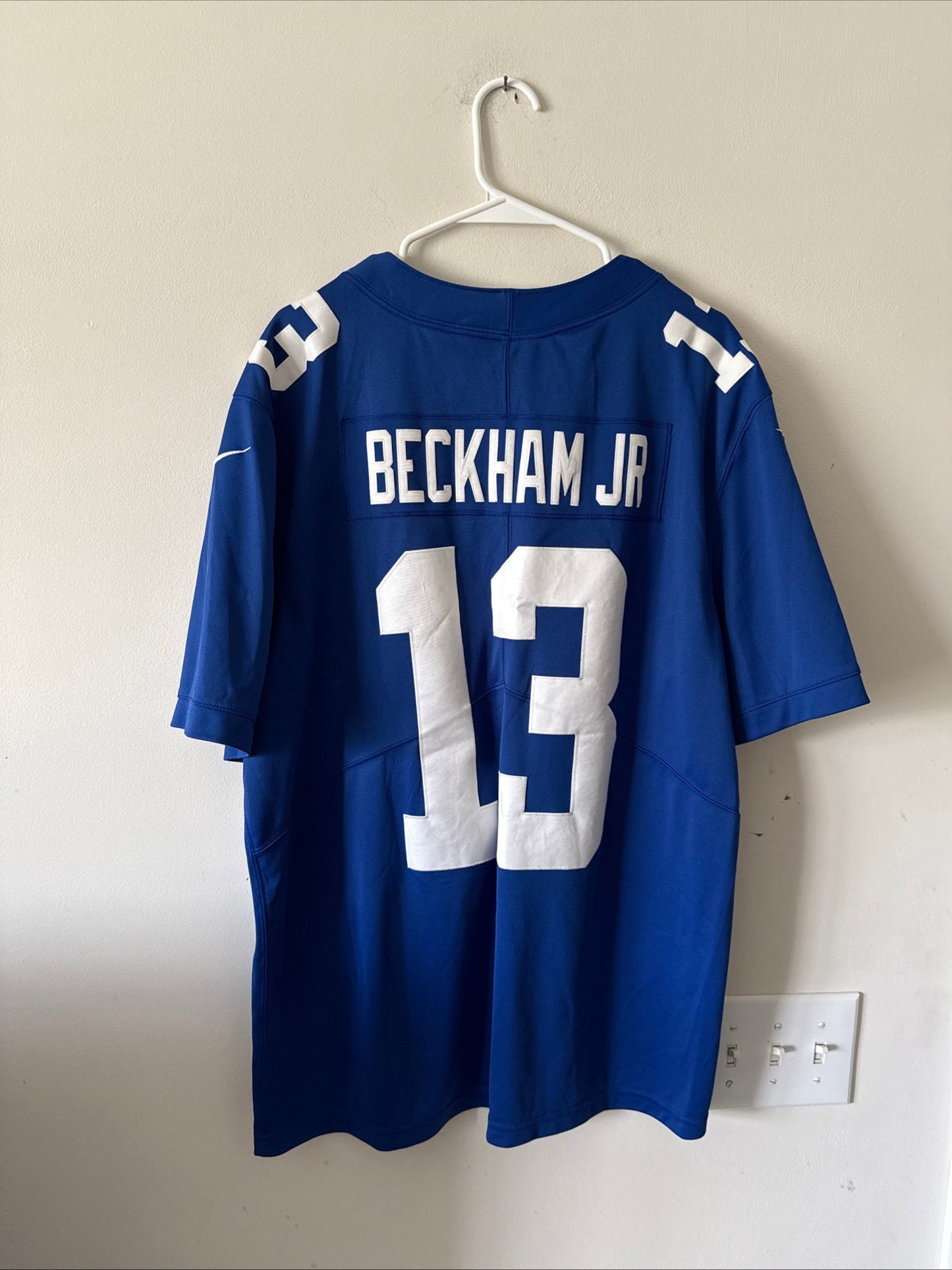 Men's Nike Odell Beckham Jr 13 NY Giants Vapor Lmtd NFL Jersey Sz XL Blue RARE - Kyle’s Football Cards