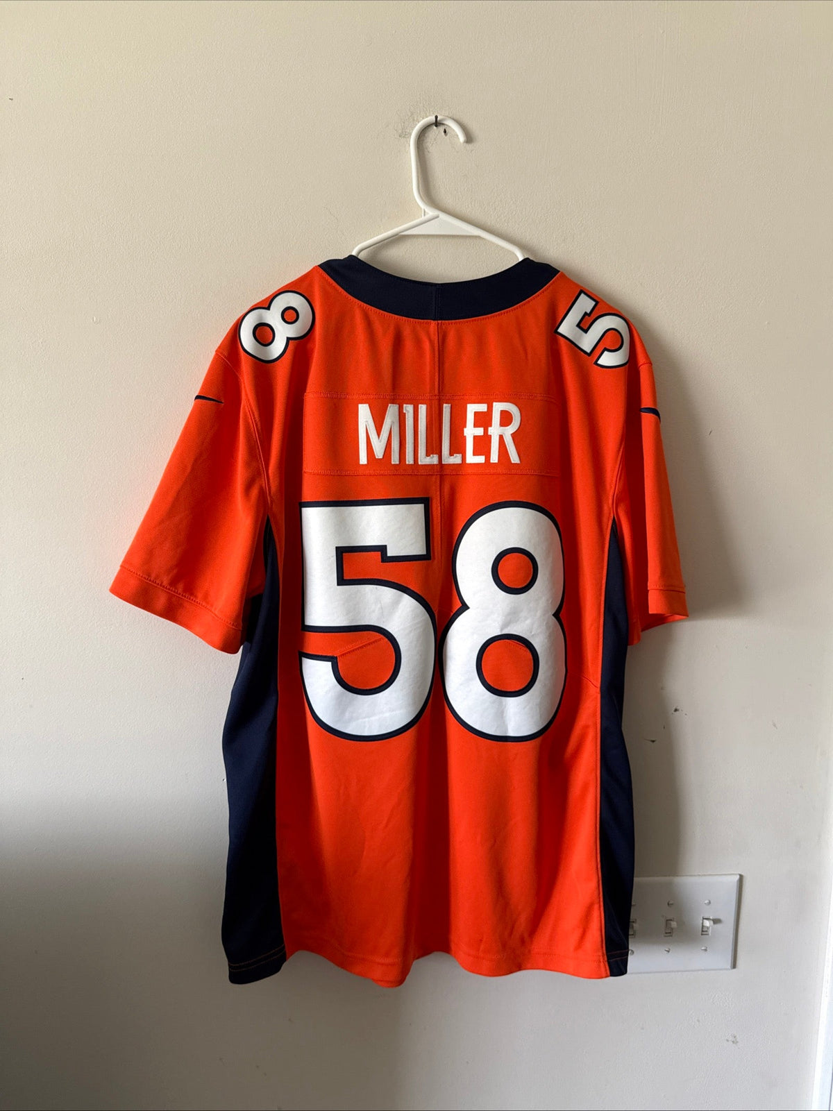 Men’s Nike Von Miller 58 Denver Broncos NFL 100 Vapor Limited Jersey Sz L RARE - Kyle’s Football Cards