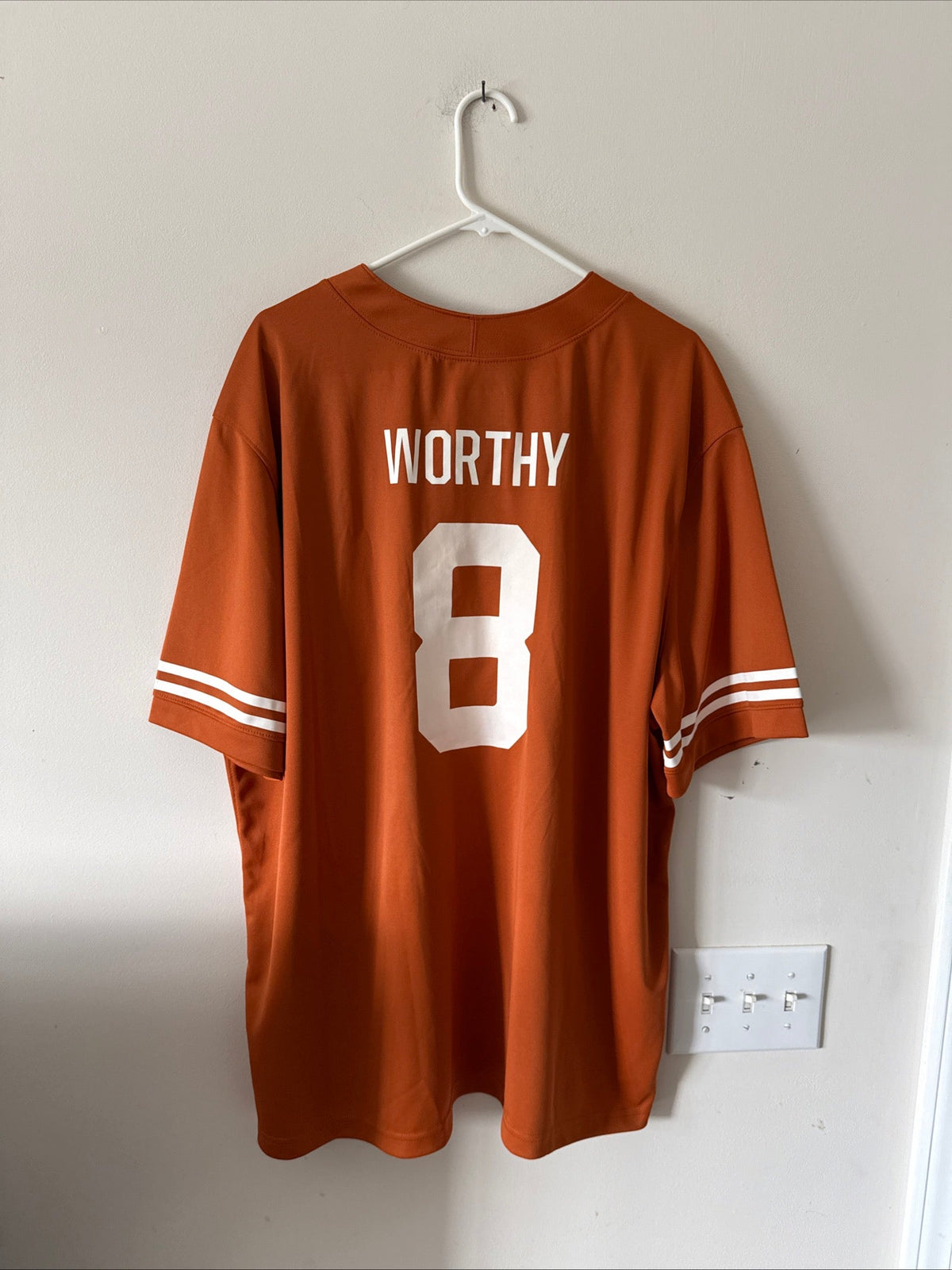 Men's Nike Xavier Worthy #8 Texas Longhorns NCAA Football Jersey Sz 2XL - RARE - Kyle’s Football Cards