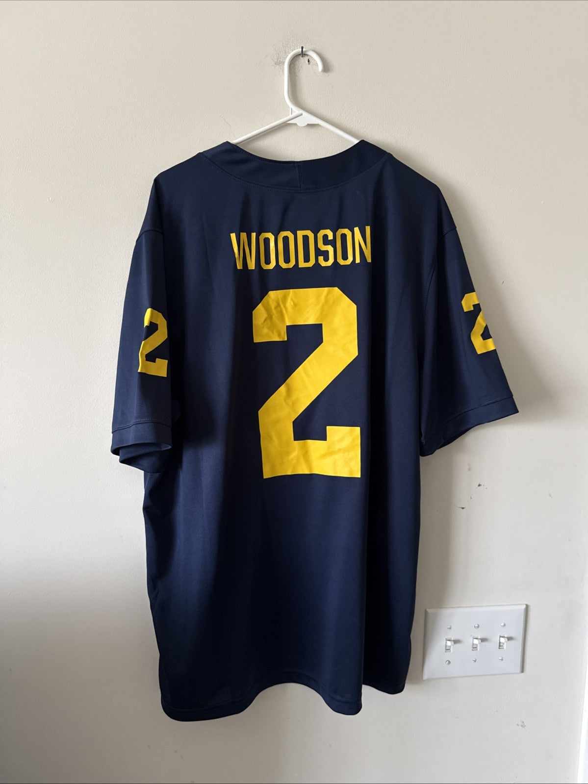 Men’s Nike Charles Woodson #2 Michigan Wolverines NCAA Jersey Sz XL - Blue RARE