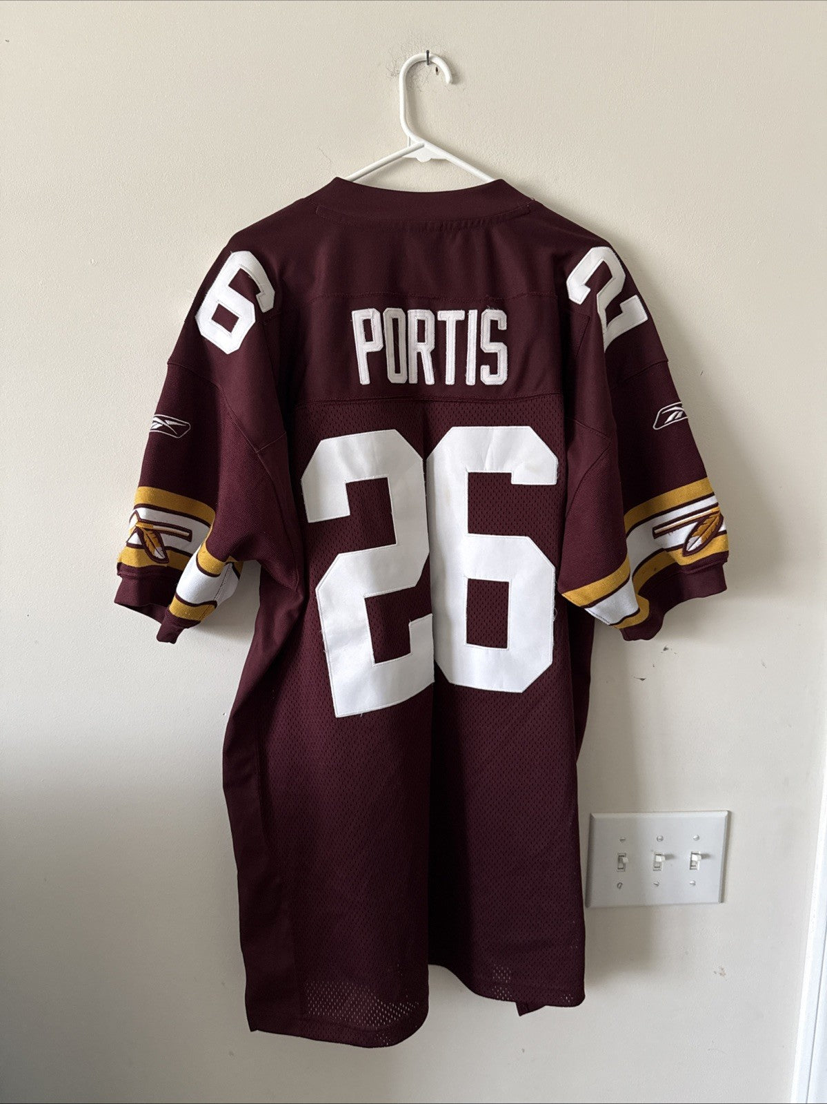 Men’s Reebok Clinton Portis #26 Washington Redksins Stitched Jersey Sz 52 - RARE
