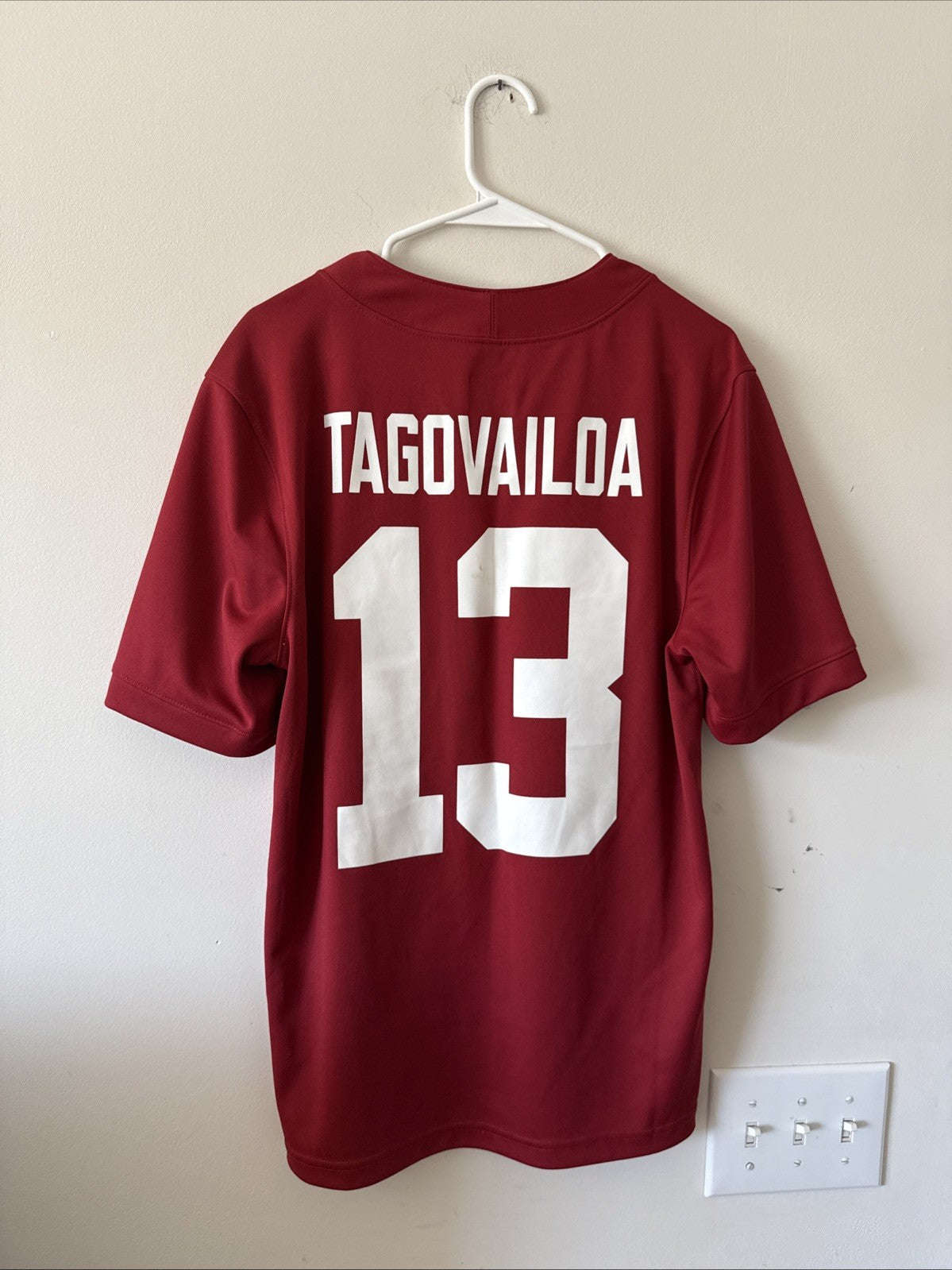 Men’s Nike Tua Tagovailoa #13 Alabama Crimson Tide Game Jersey Sz S - Red RARE