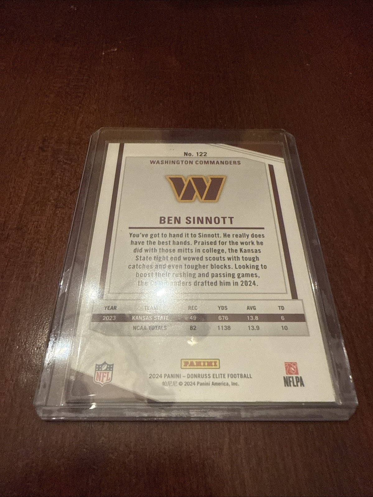 2024 Panini Donruss Elite - Rookies Status Sparkle #122 Ben Sinnott /299 (RC)