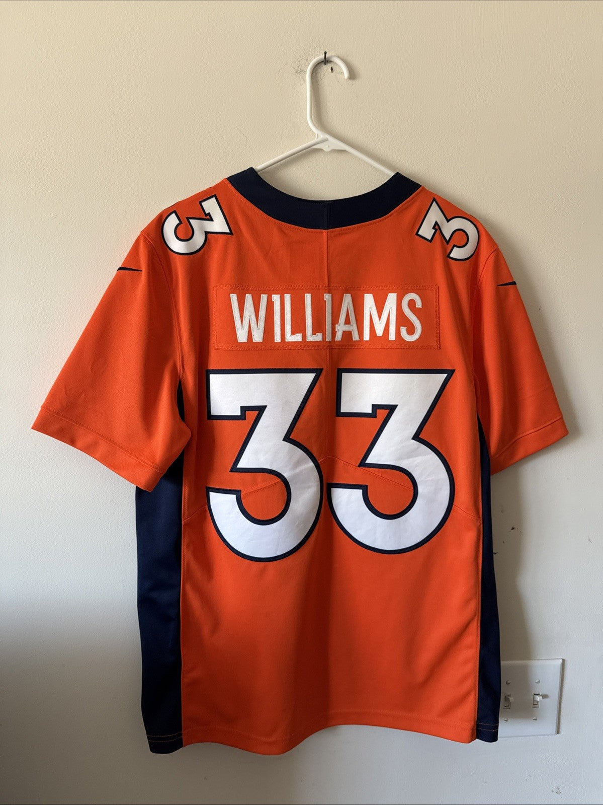 Men’s Nike Javonte Williams #33 Denver Broncos Vapor Lmtd NFL Jersey Sz L - RARE