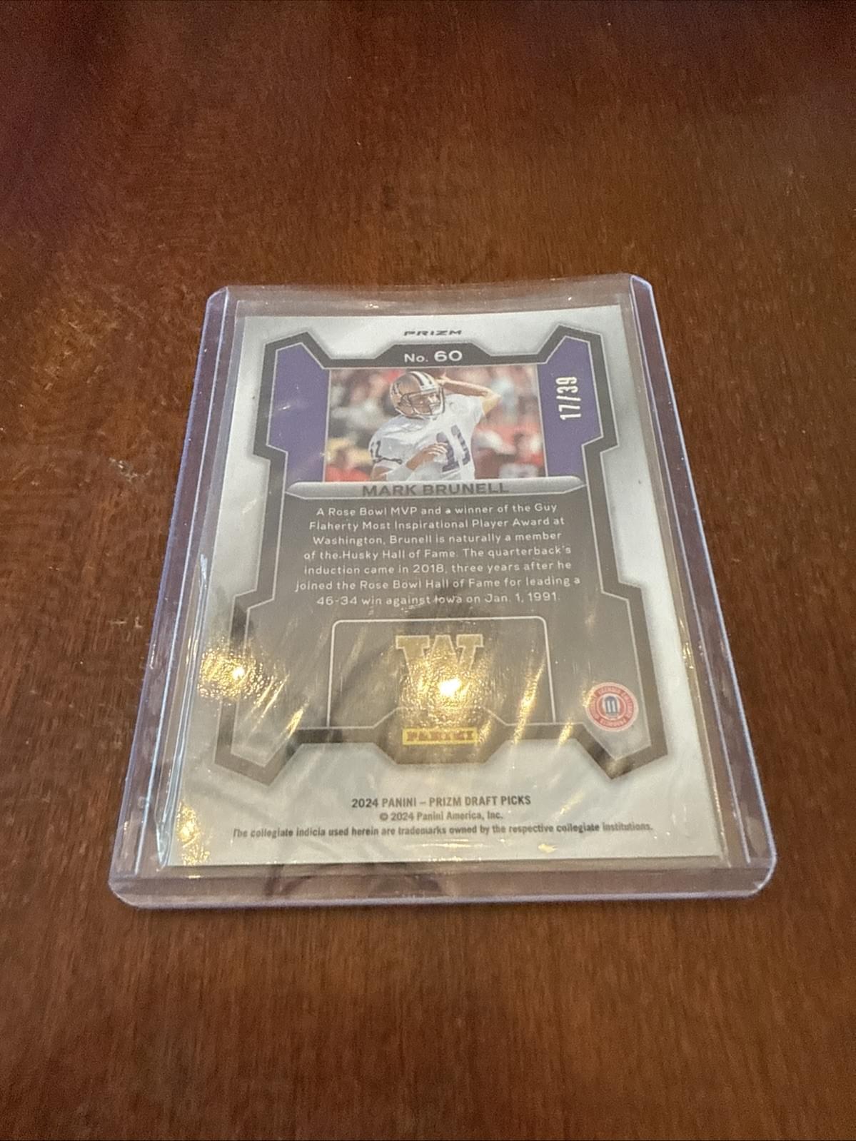 2024 Panini Prizm Draft Picks Orange Prizm /39 Mark Brunell #60