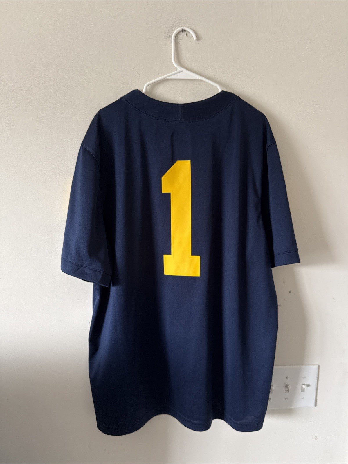 Men’s Jordan Michigan Wolverines #1 2024 Championship Jersey Sz XL - Blue RARE
