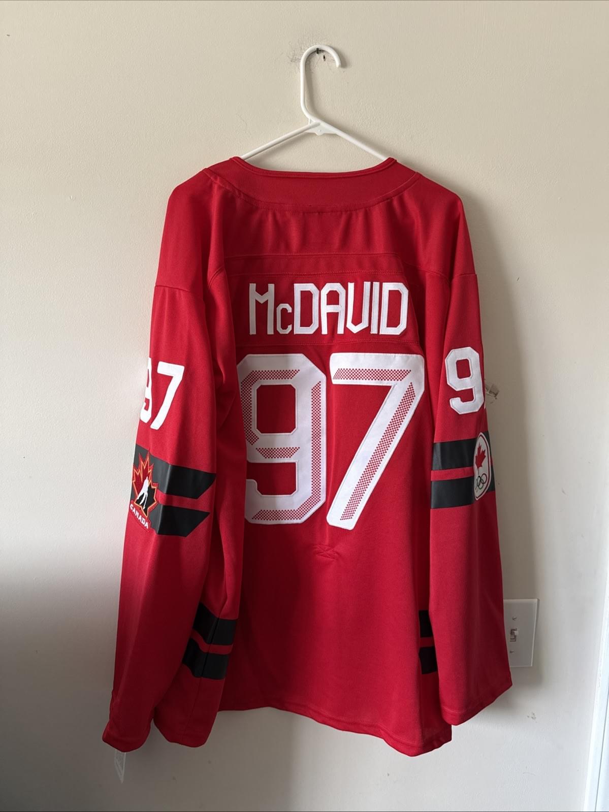 Men’s Bauer Connor McDavid #97 Team Canada 2026 Olympics Jersey Sz XL NWT RARE
