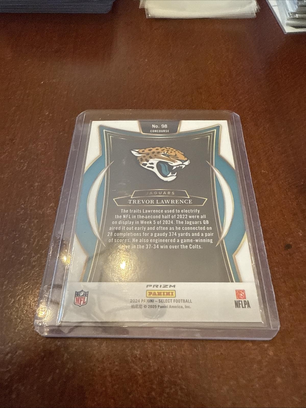 2024 Panini Select - Concourse Trevor Lawrence #98 Red & Blue Prizm Shock
