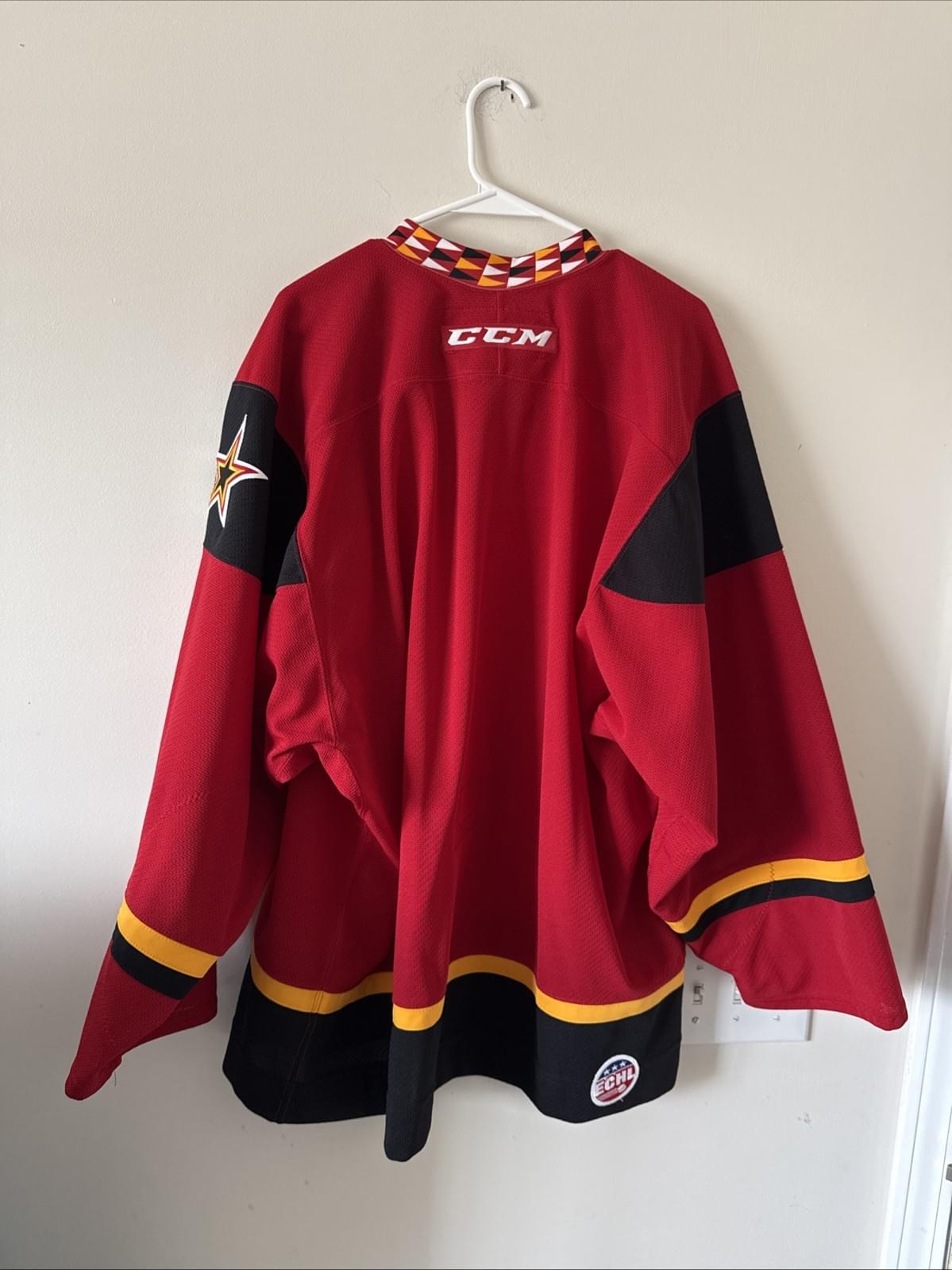 MEN’S CCM INDY FUEL ECHL AUTHENTIC HOCKEY GAME JERSEY SZ 52 - RED RARE