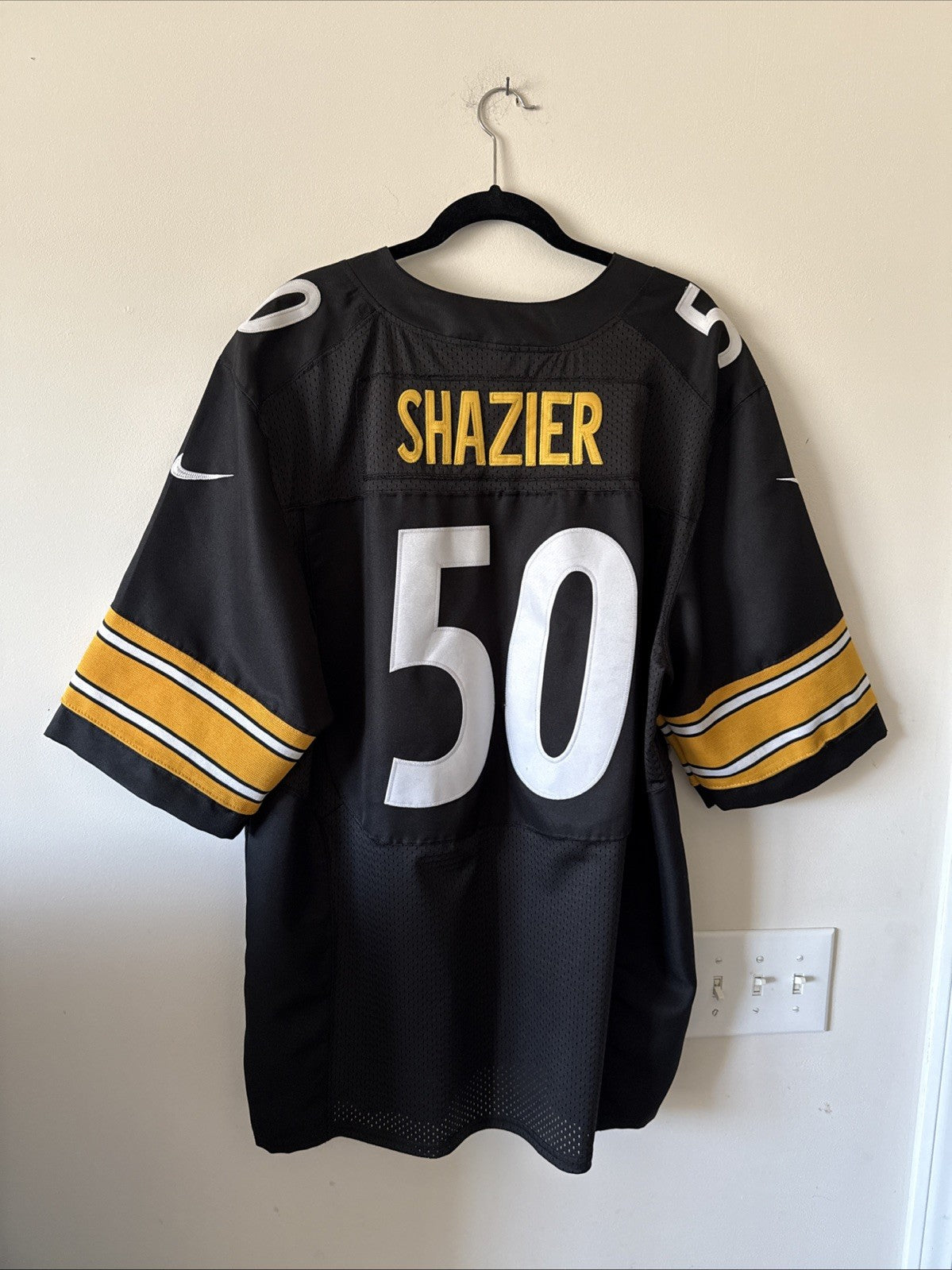 Men’s Nike Ryan Shazier #50 Pittsburgh Steelers NFL Jersey Size 52 - Black RARE