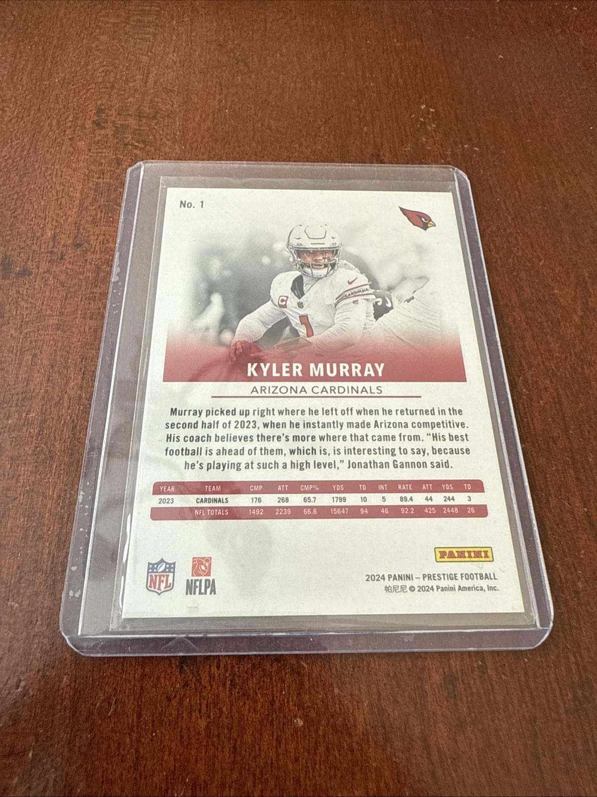 2024 Prestige Xtra Points Red Kyler Murray 040/399 Arizona Cardinals #1