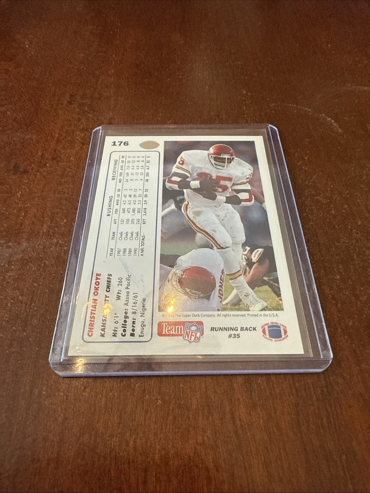 1991 Upper Deck - Christian Okoye #176 Autograph