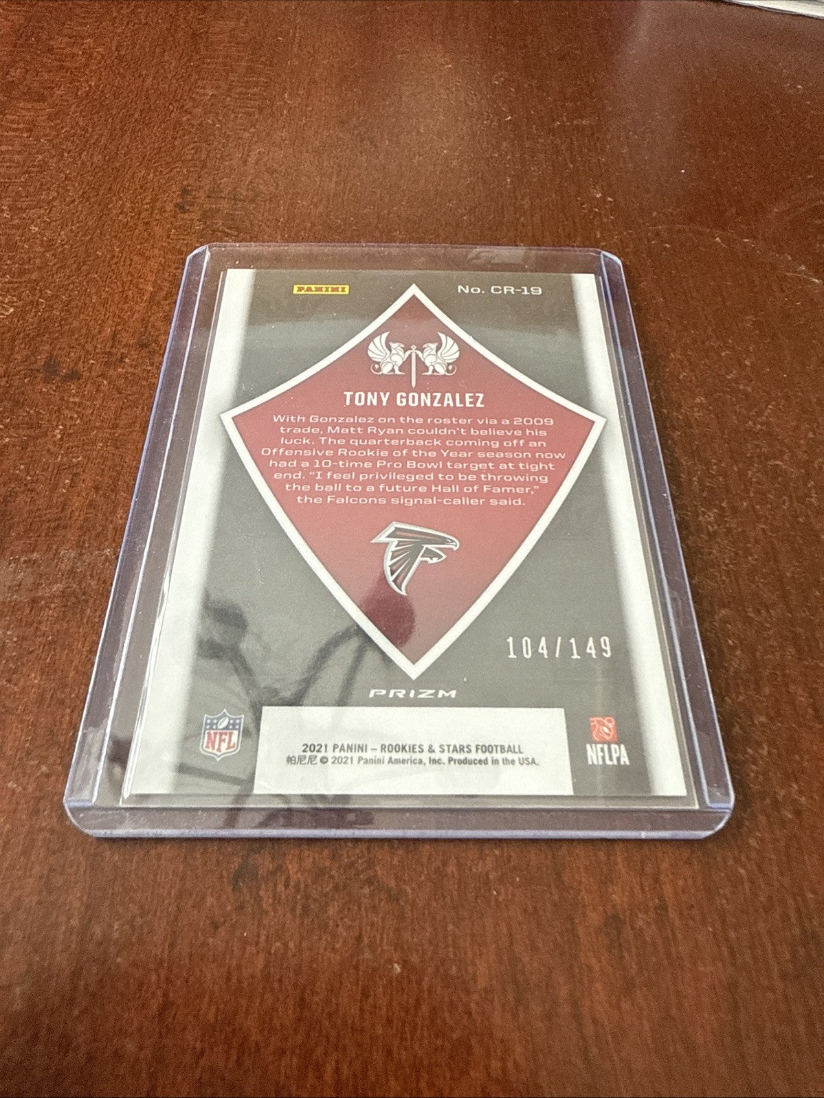 2021 Panini Rookies & Stars - Crusade Tony Gonzalez #CR-19 White Prizm /149