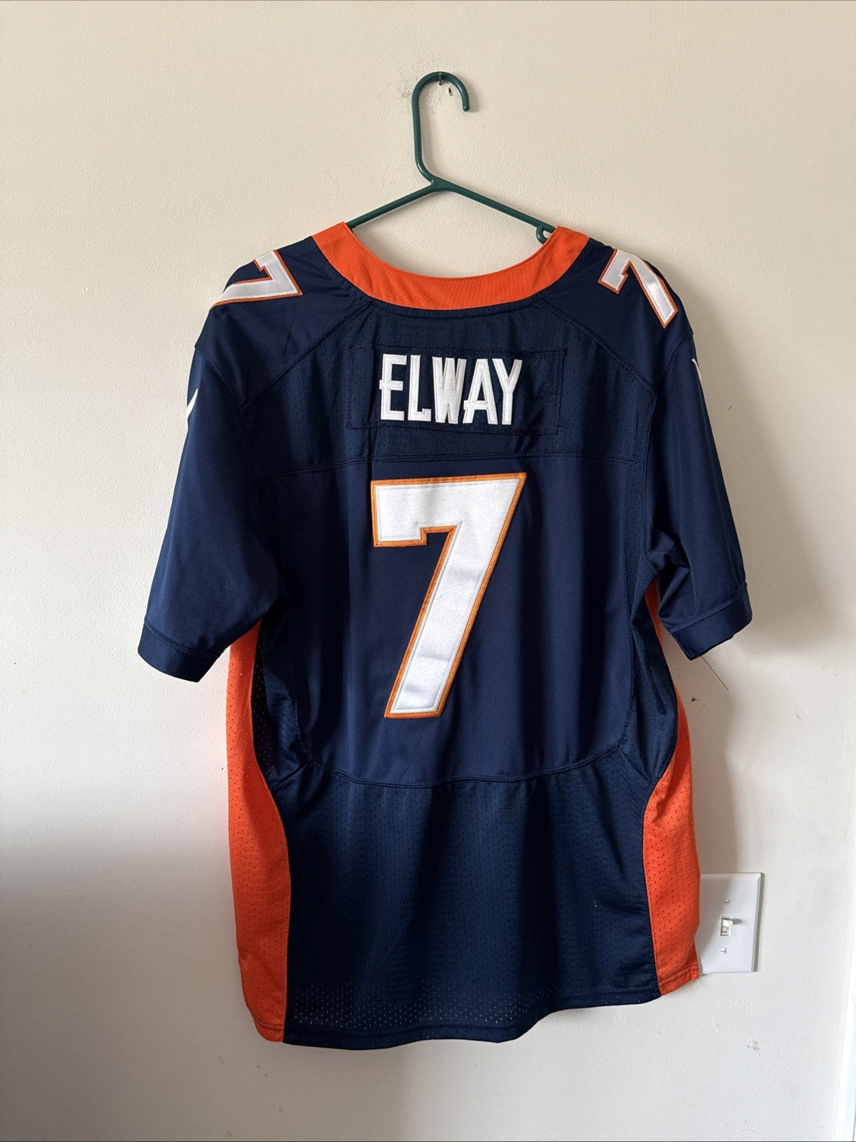 Men’s Nike John Elway#7 Denver Broncos Authentic NFL Jersey Sz 48 - Blue RARE