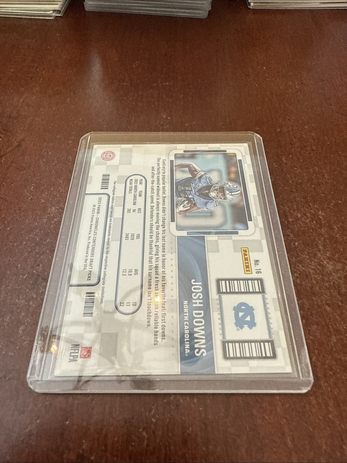 2023 Chronicles #16 Josh Downs Contenders College Ticket Green Rookie