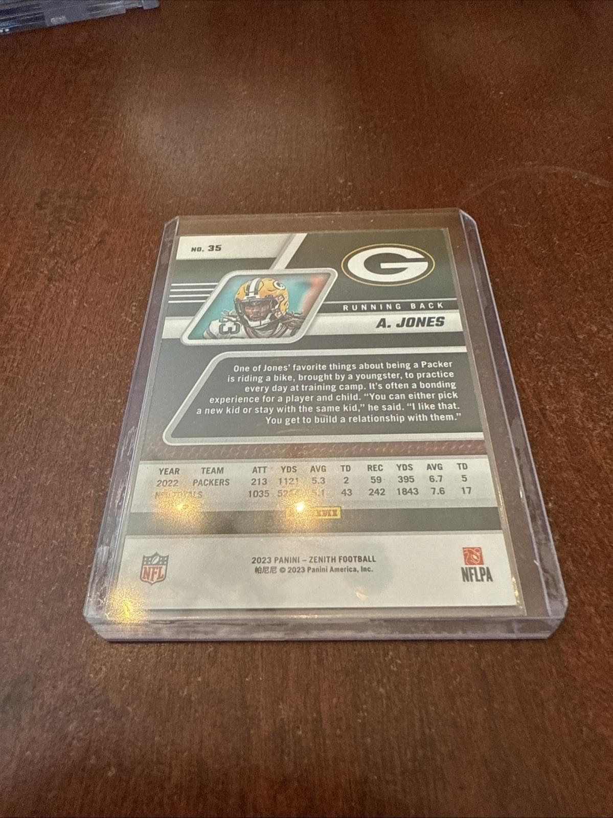 2023 Panini Zenith - Aaron Jones #35 4th Down /25