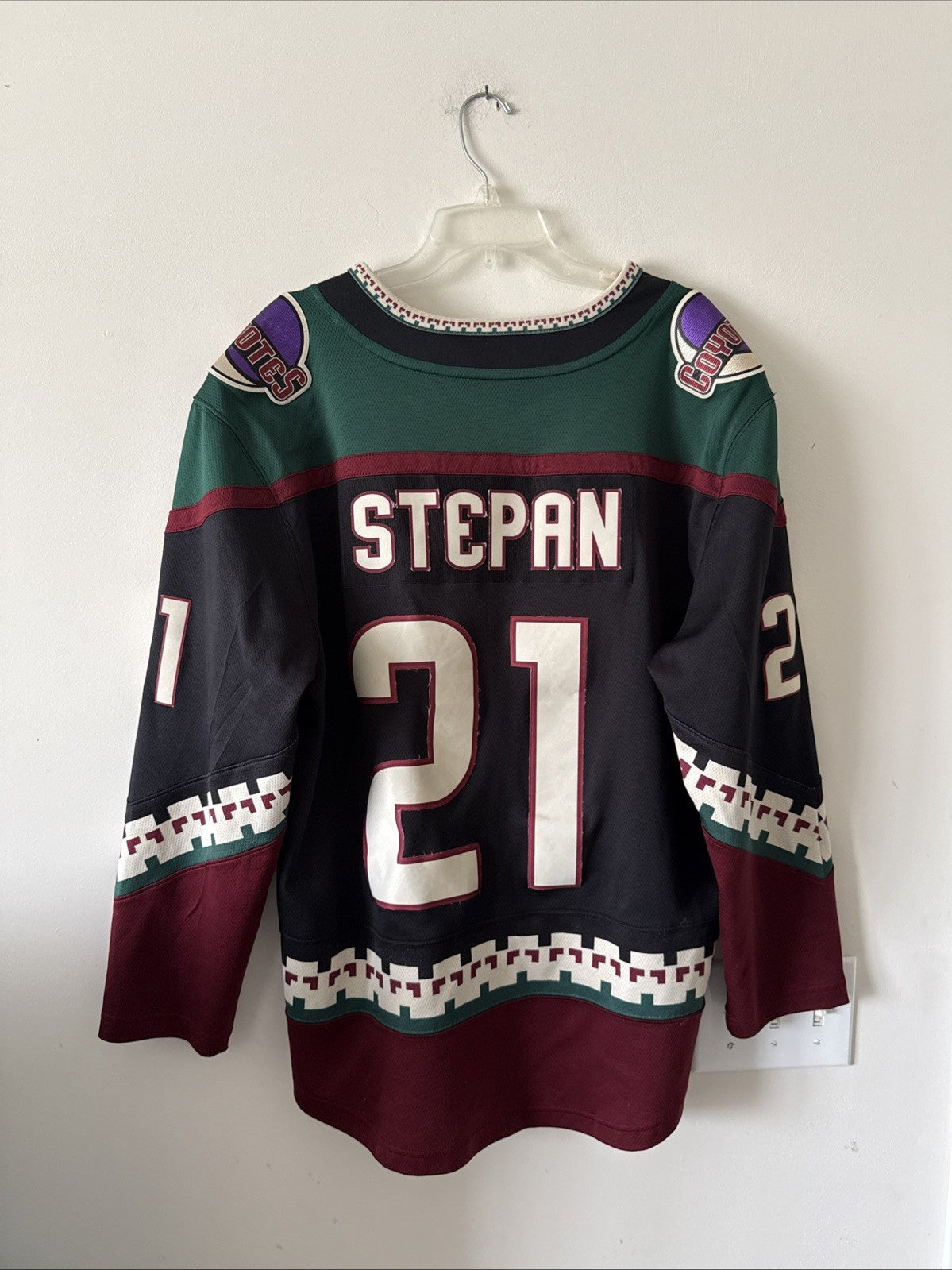 Men’s Fanatics Derek Stepan #21 Arizona Coyotes Retro Kachina Jersey Sz L - RARE