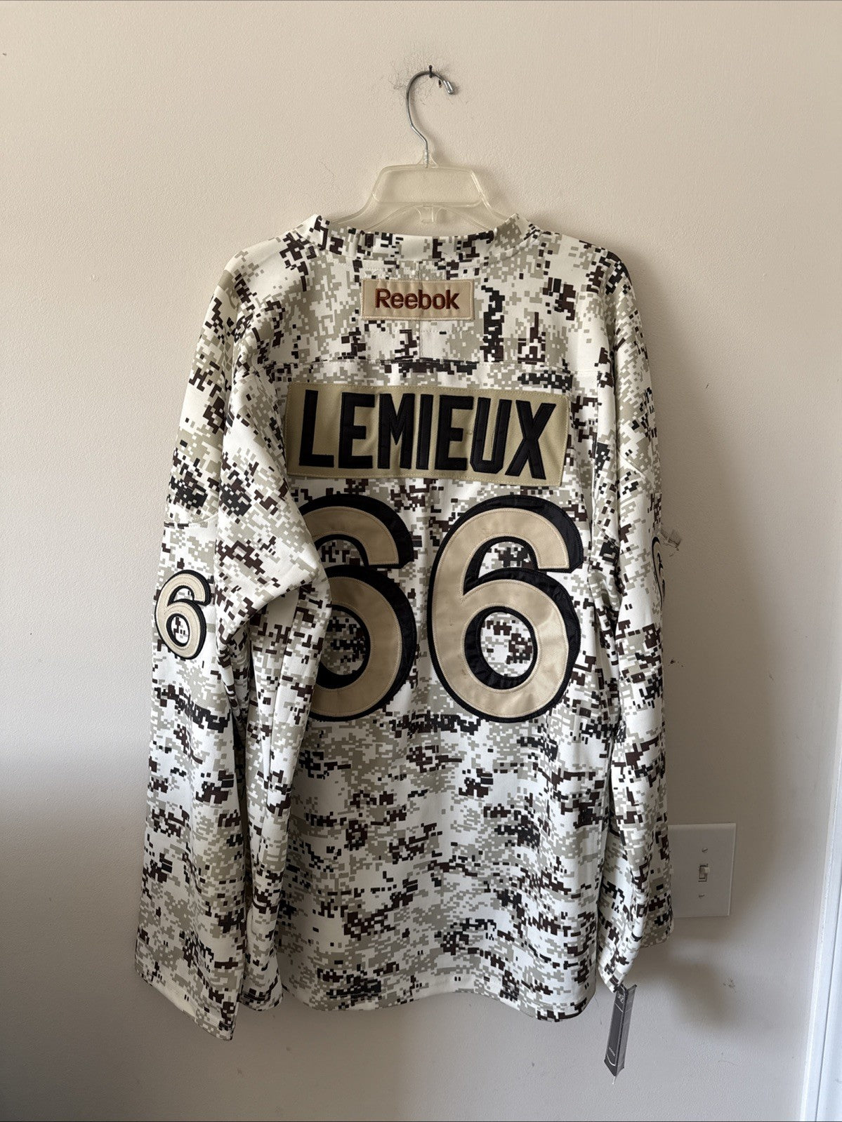 MEN’S REEBOK MARIO LEMIEUX #66 PENGUINS DIGITAL CAMO NHL JERSEY SZ 54 - NWT RARE