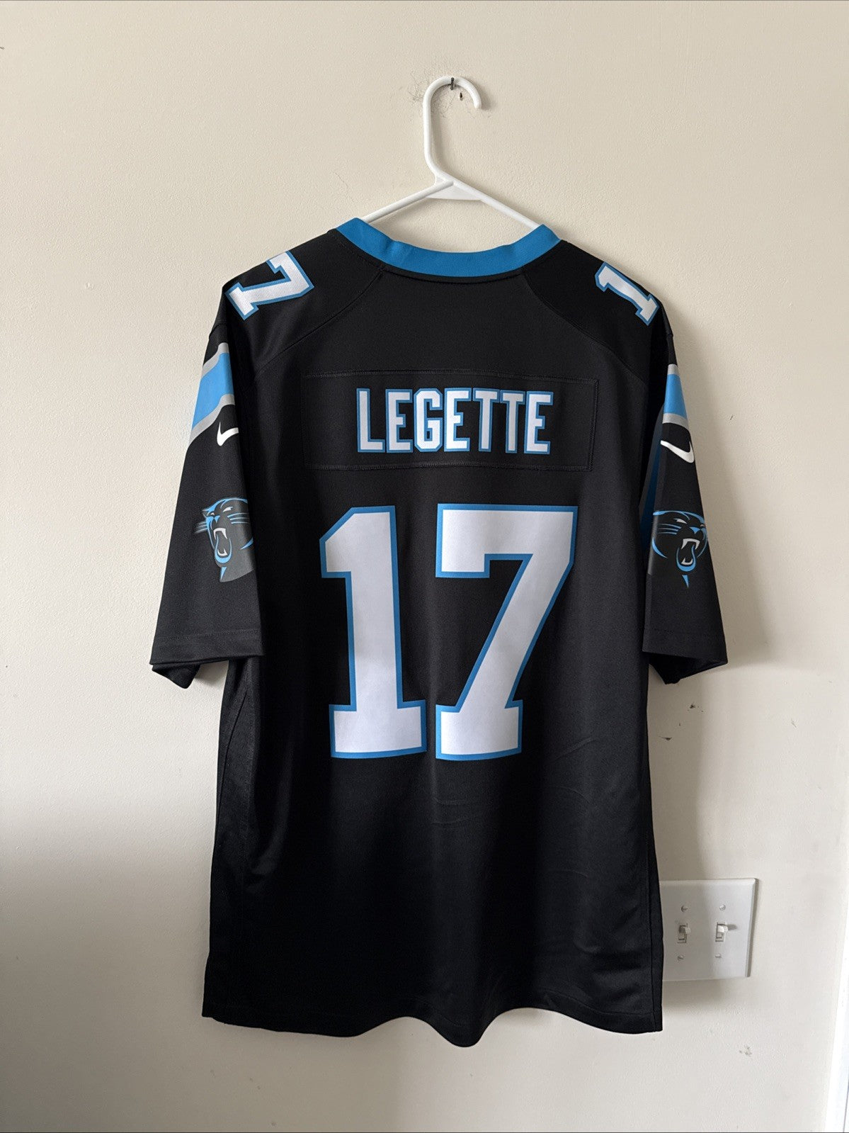 Men’s Nike Xavier Legette #17 Carolina Panthers 30 Seasons Jersey Sz L - RARE