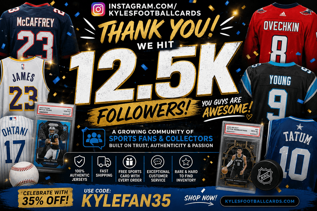 🎉 12,500 Strong: Celebrating 12.5K Followers on Instagram! - Kyle’s Football Cards
