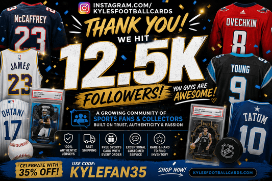 🎉 12,500 Strong: Celebrating 12.5K Followers on Instagram! - Kyle’s Football Cards