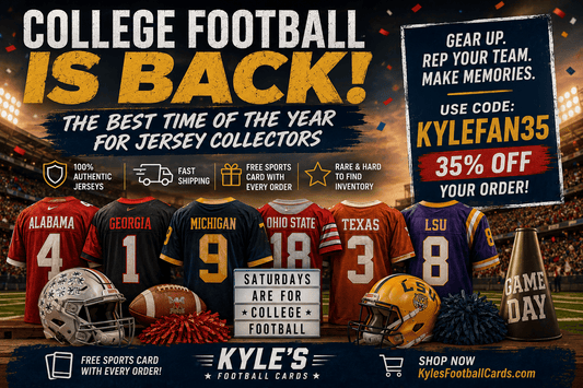 College Football Is Back: The Best Time of the Year for Jersey Collectors - Kyle’s Football Cards