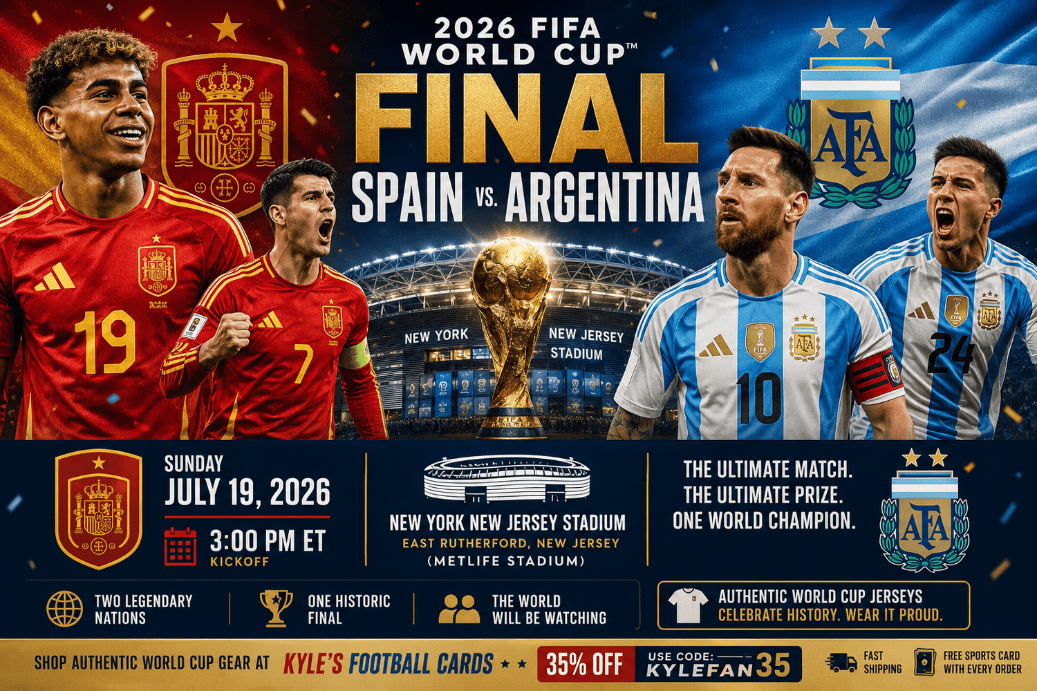 🏆 Spain vs. Argentina: The 2026 FIFA World Cup Final Is Here - Kyle’s Football Cards