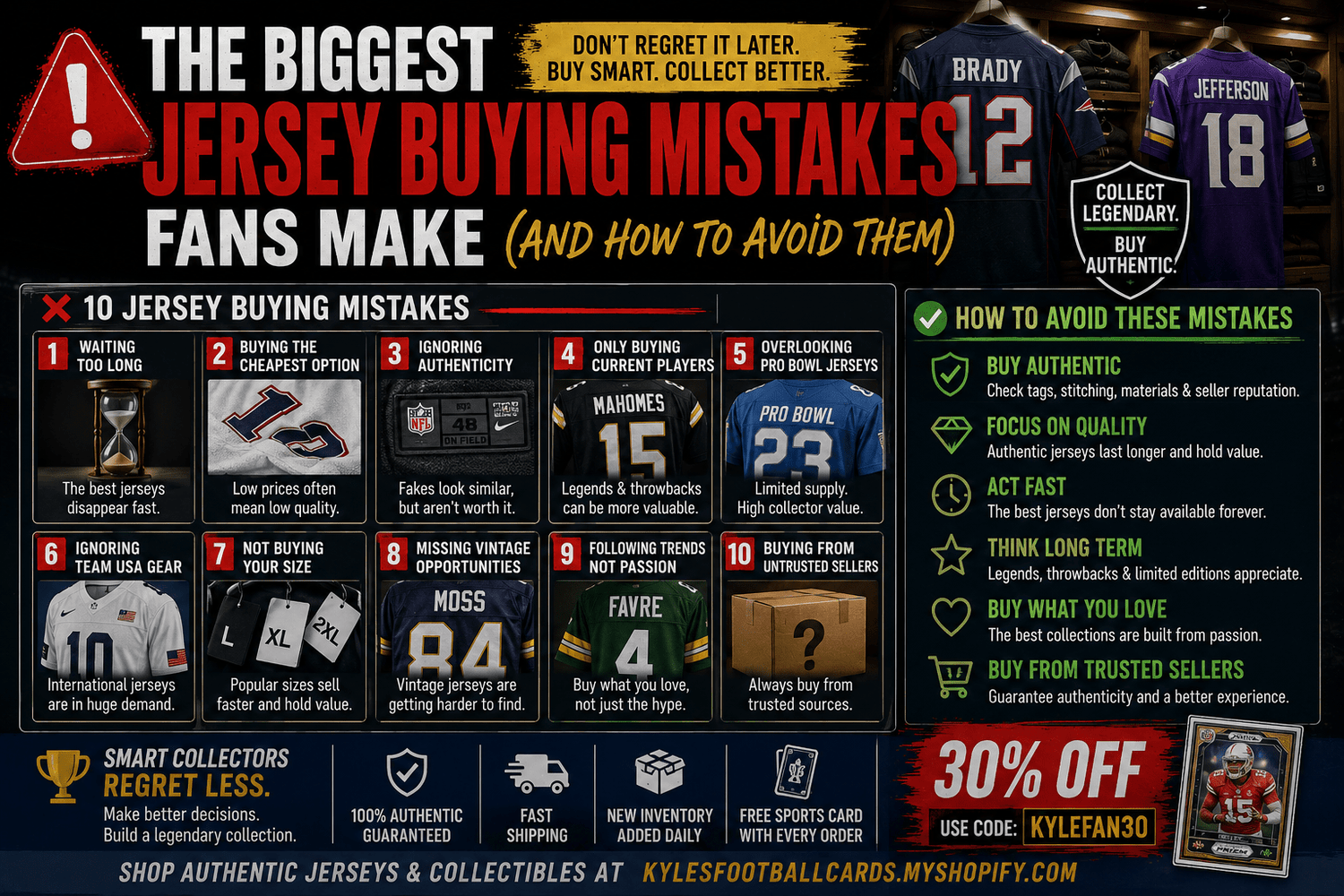 🚨 The Biggest Jersey Buying Mistakes Fans Make (And How to Avoid Them) - Kyle’s Football Cards