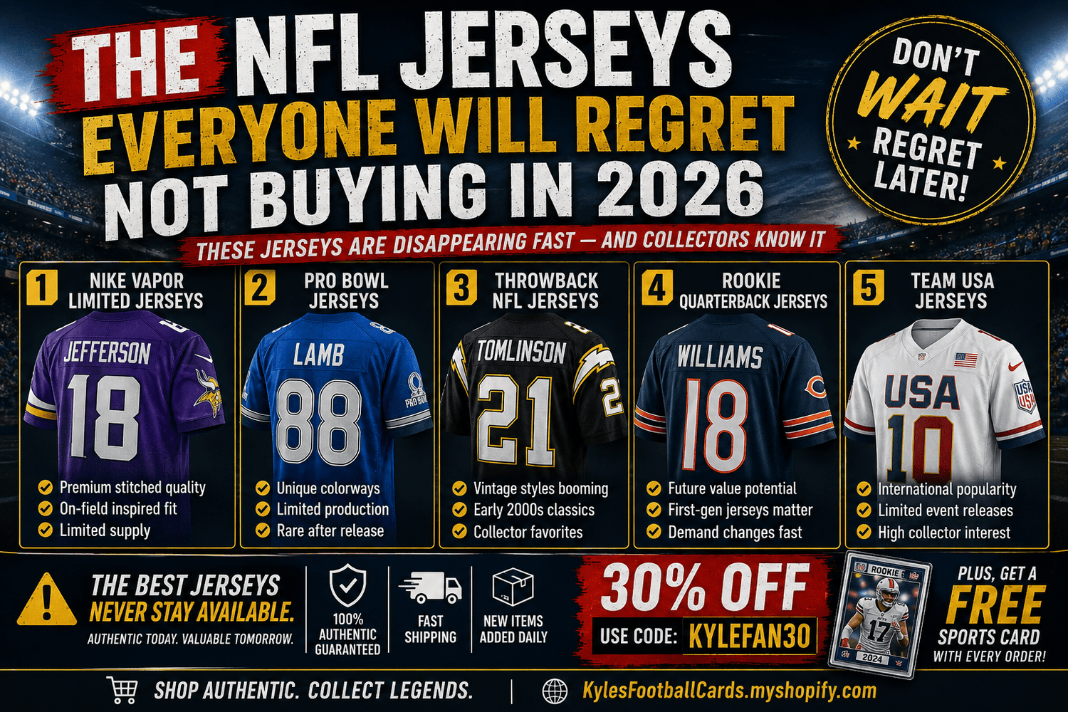 🚨 The NFL Jerseys Everyone Will Regret Not Buying in 2026 - Kyle’s Football Cards