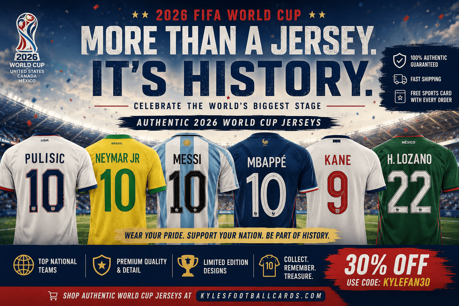 🌍 Why Every Soccer Fan Wants a 2026 FIFA World Cup Jersey - Kyle’s Football Cards