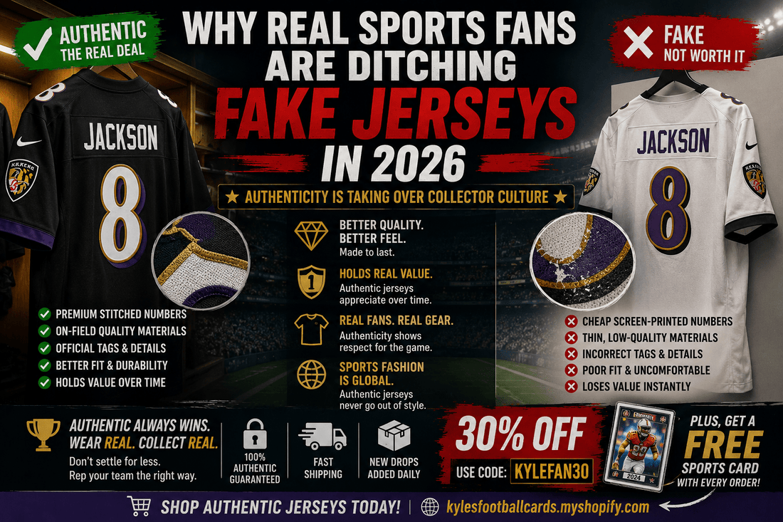🏈 Why Real Sports Fans Are Ditching Fake Jerseys in 2026 - Kyle’s Football Cards
