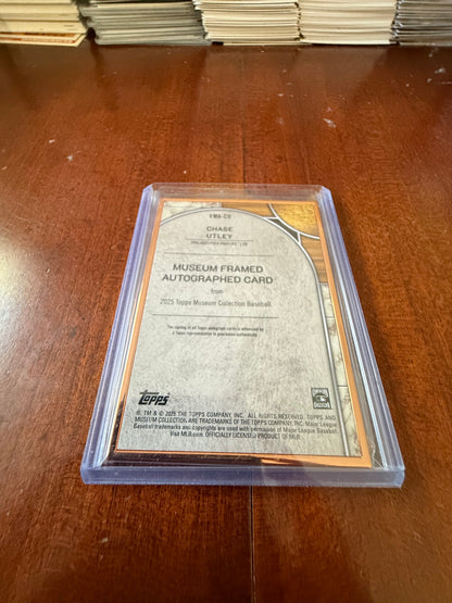 2025 Topps Museum Collection Chase Utley Gold Framed Auto Gold Ink /20 #FMA-CU